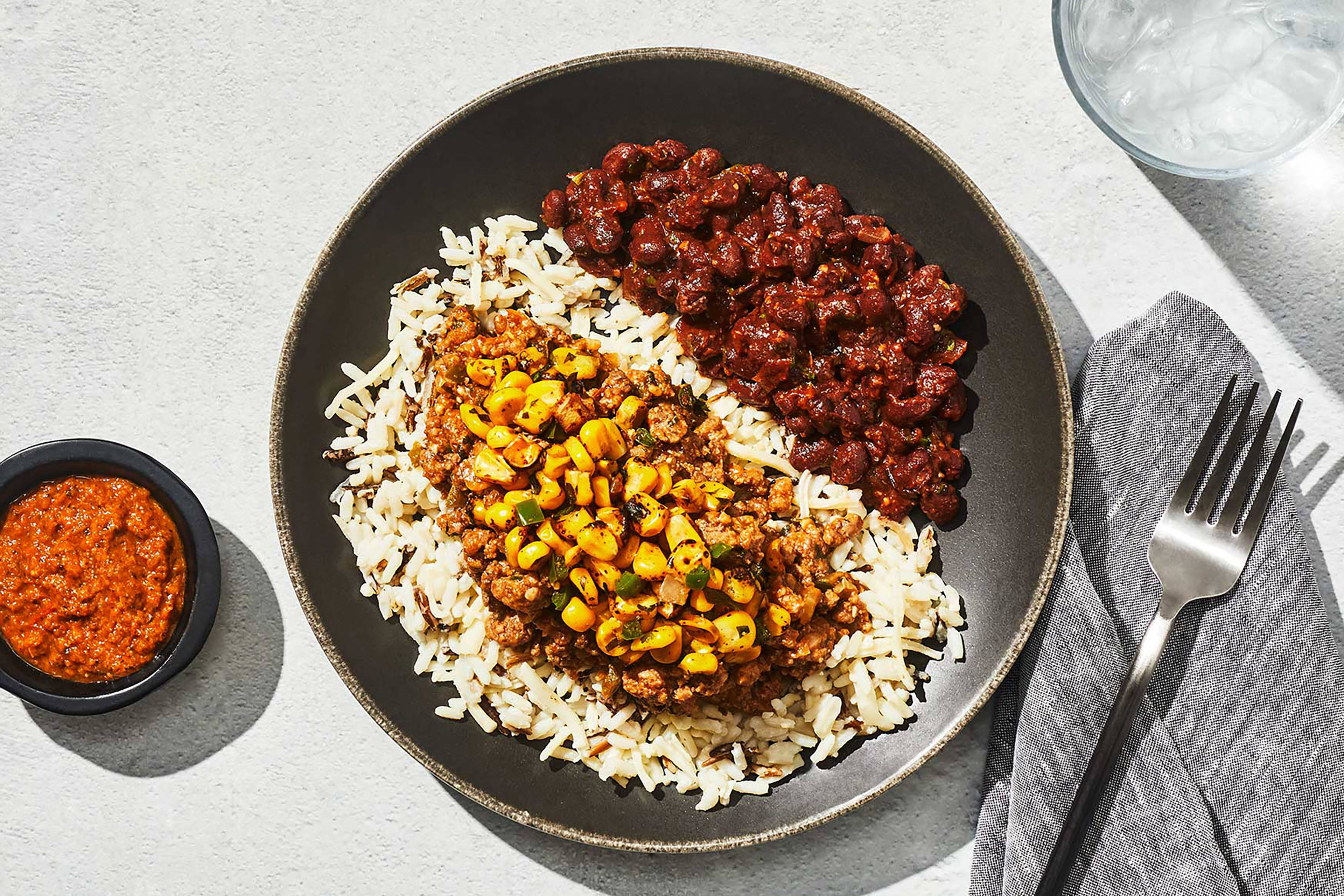 Bœuf haché et riz à la mode du Sud-Ouest