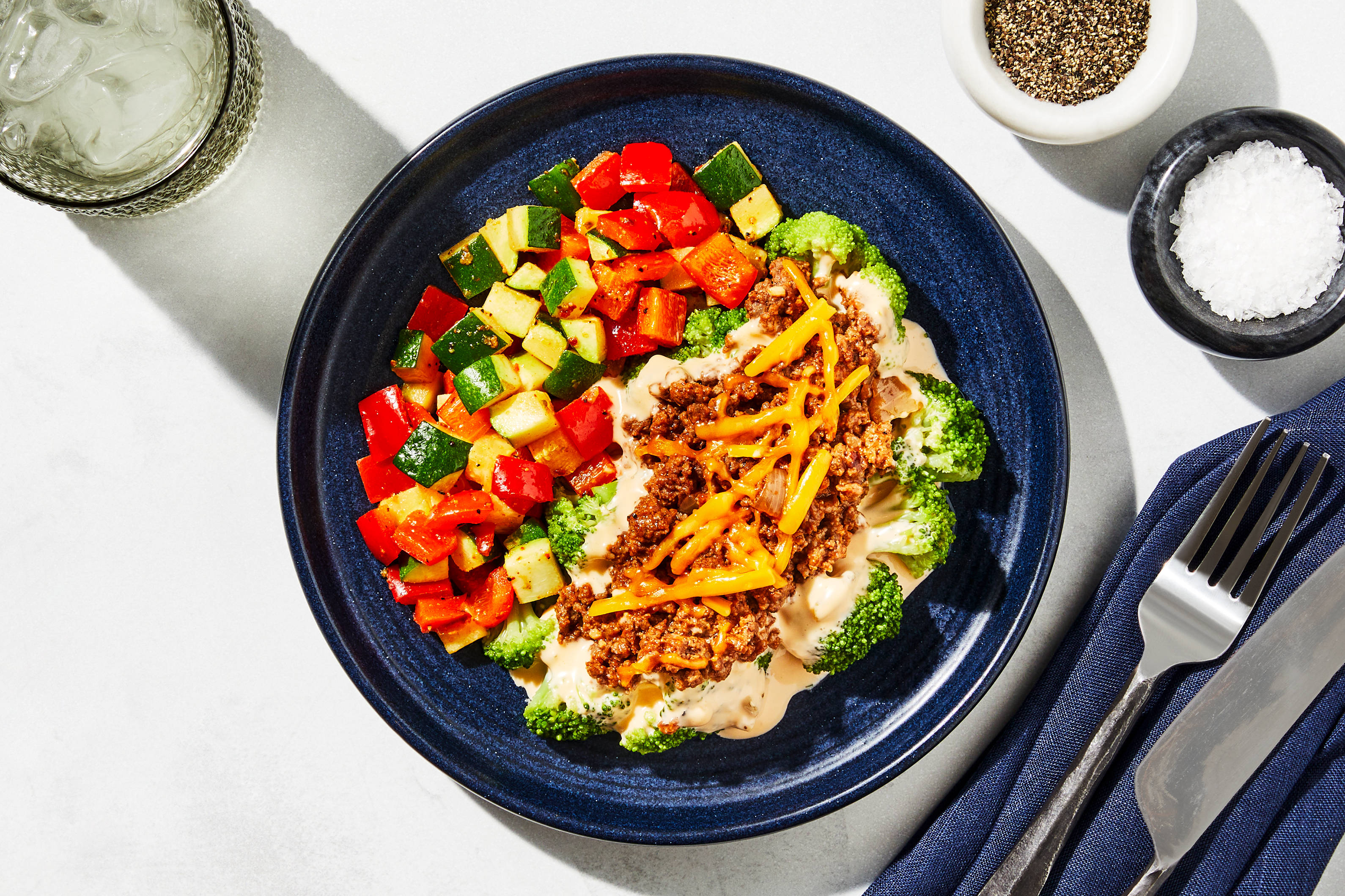 Broccoli Cheddar Ground Beef