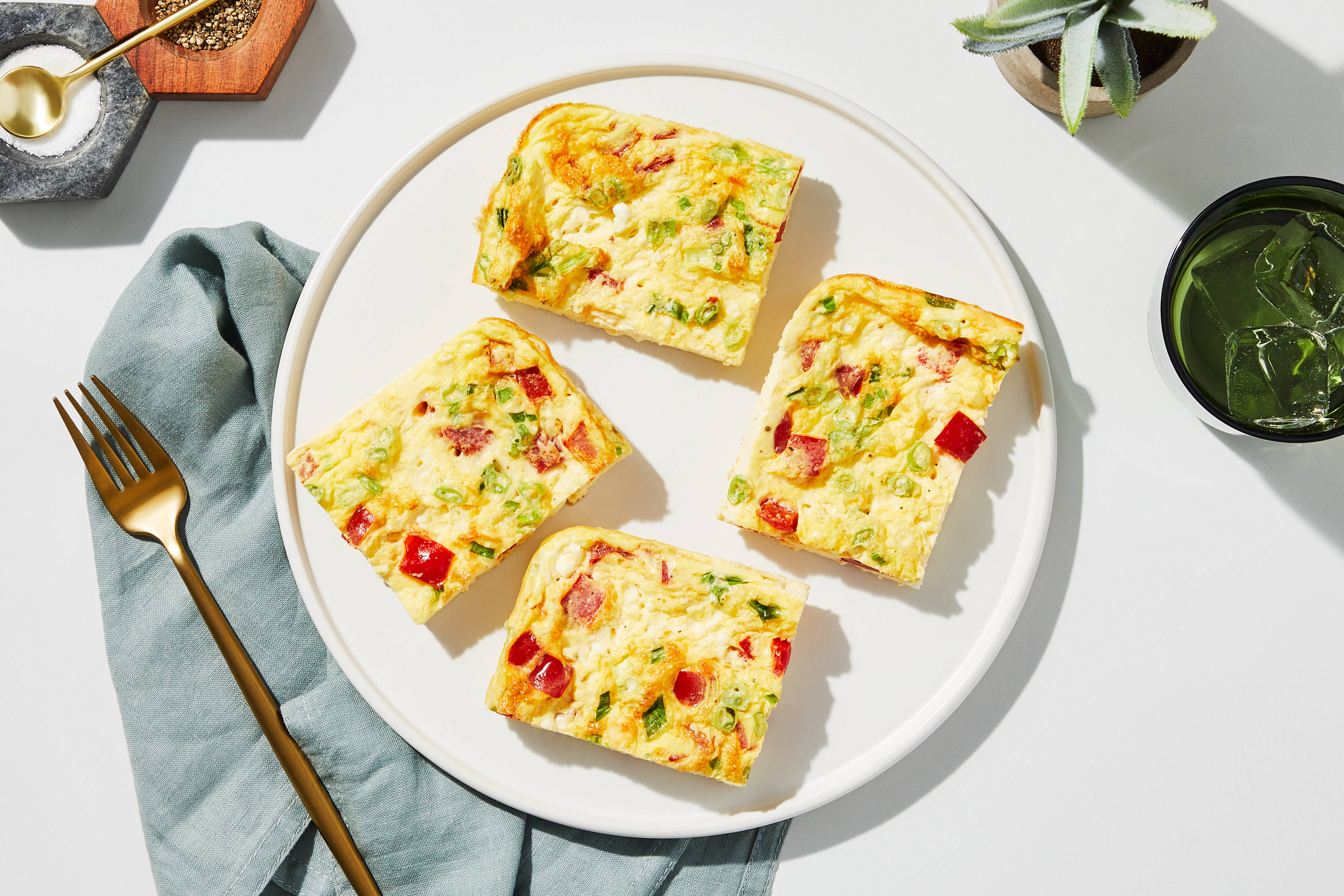 Feta & Roasted Red Pepper Frittata