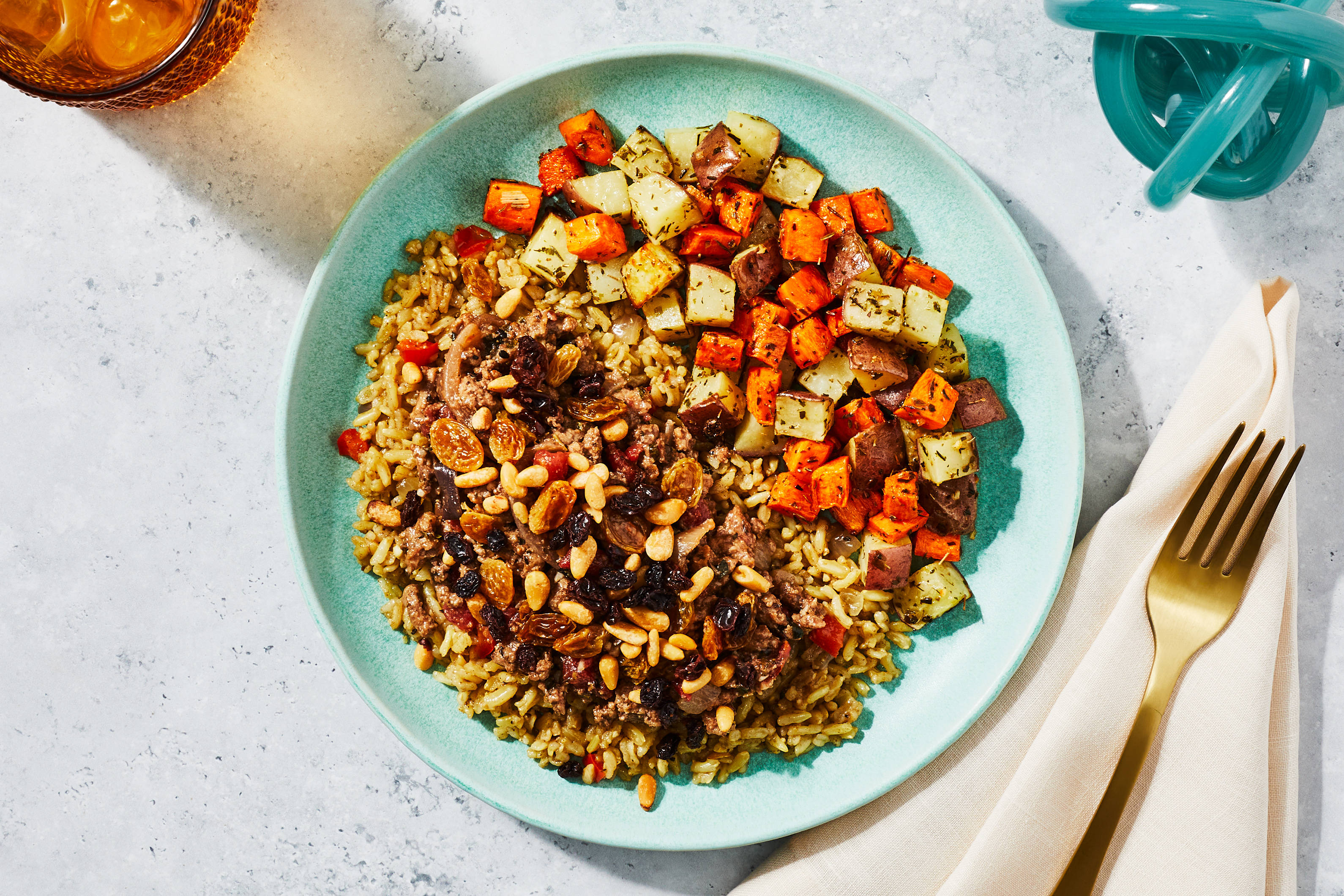 Lebanese Beef & Rice Bowl