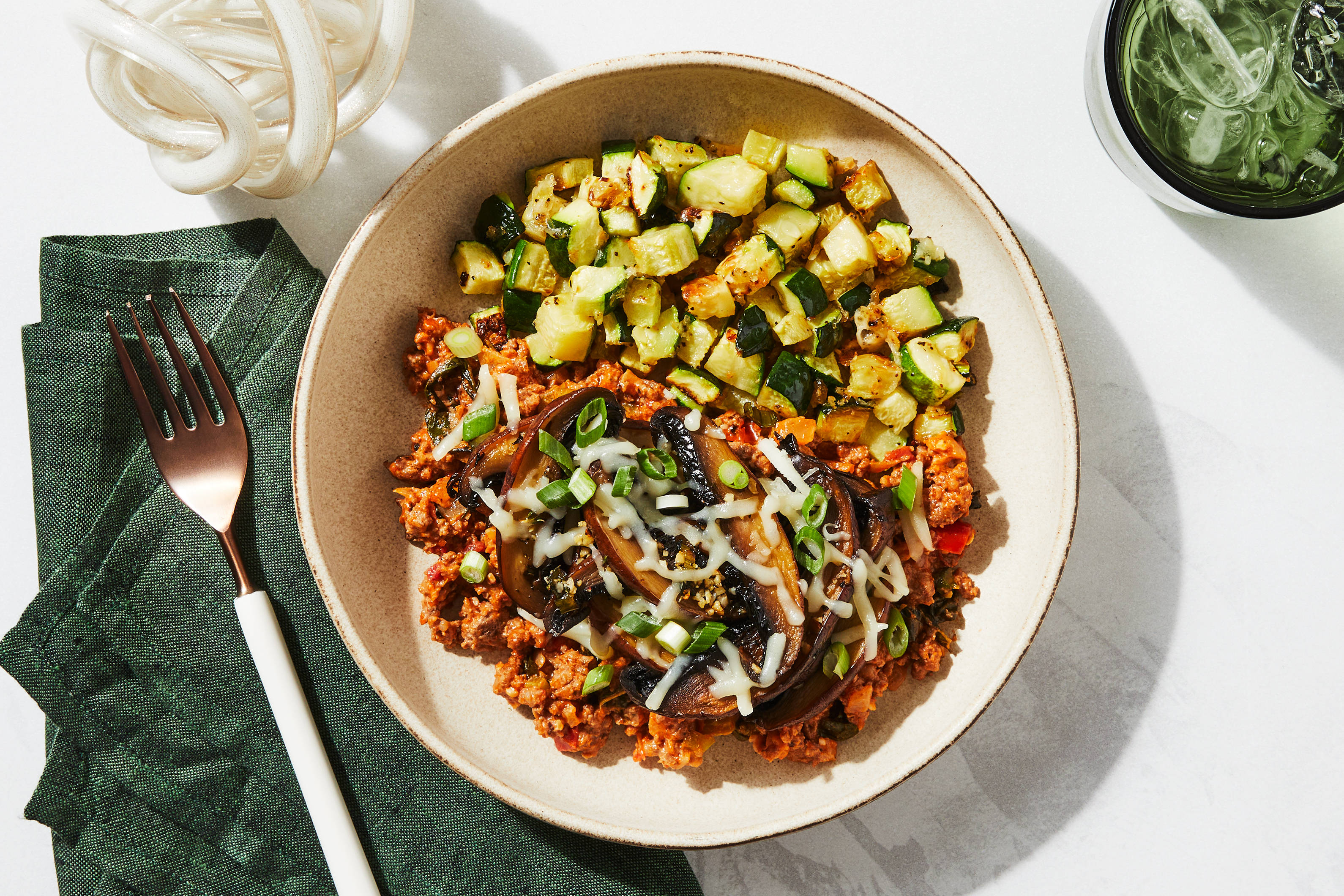 Beef Bolognese & Roasted Portobellos