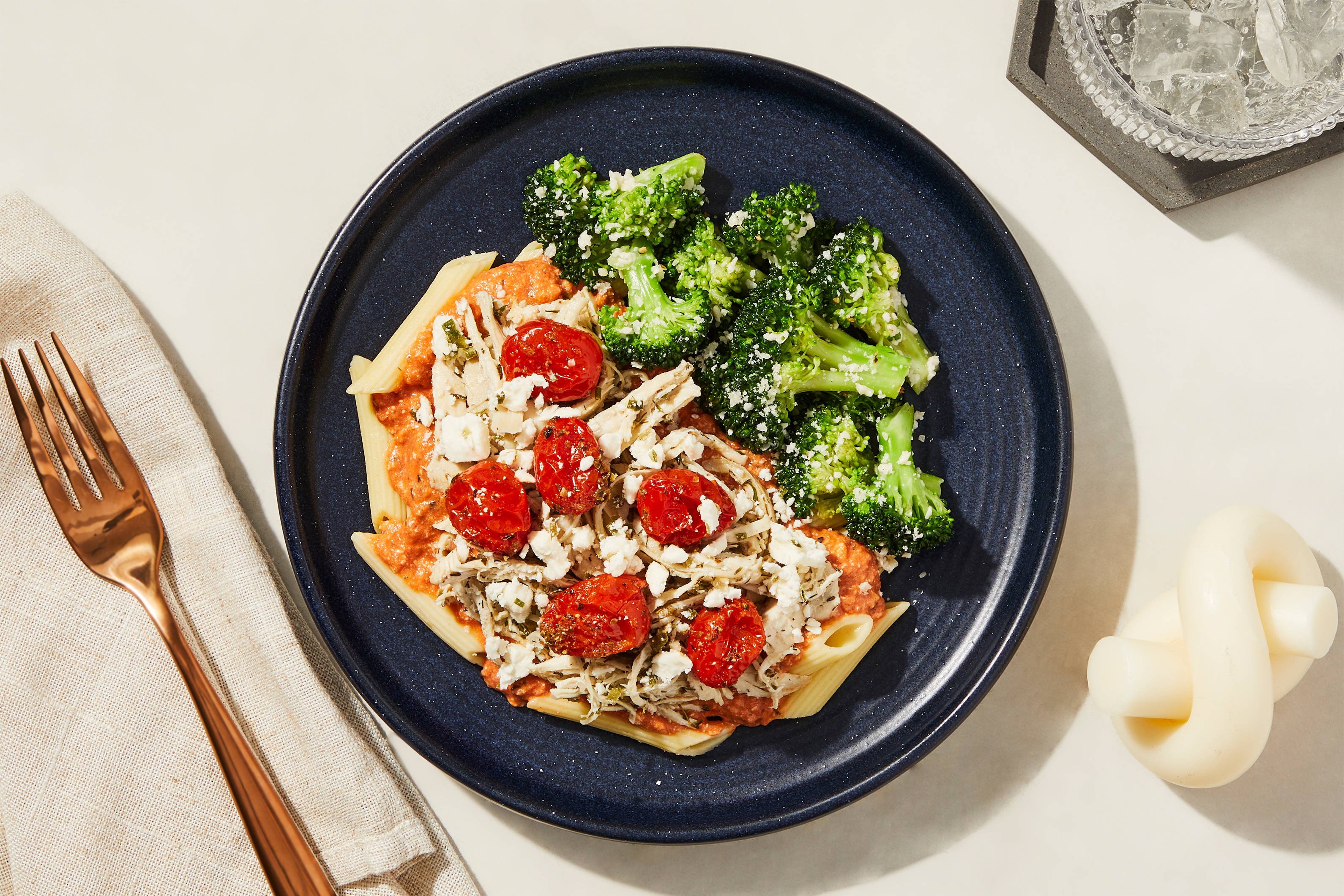 Herbed Greek Chicken & Tomato Penne