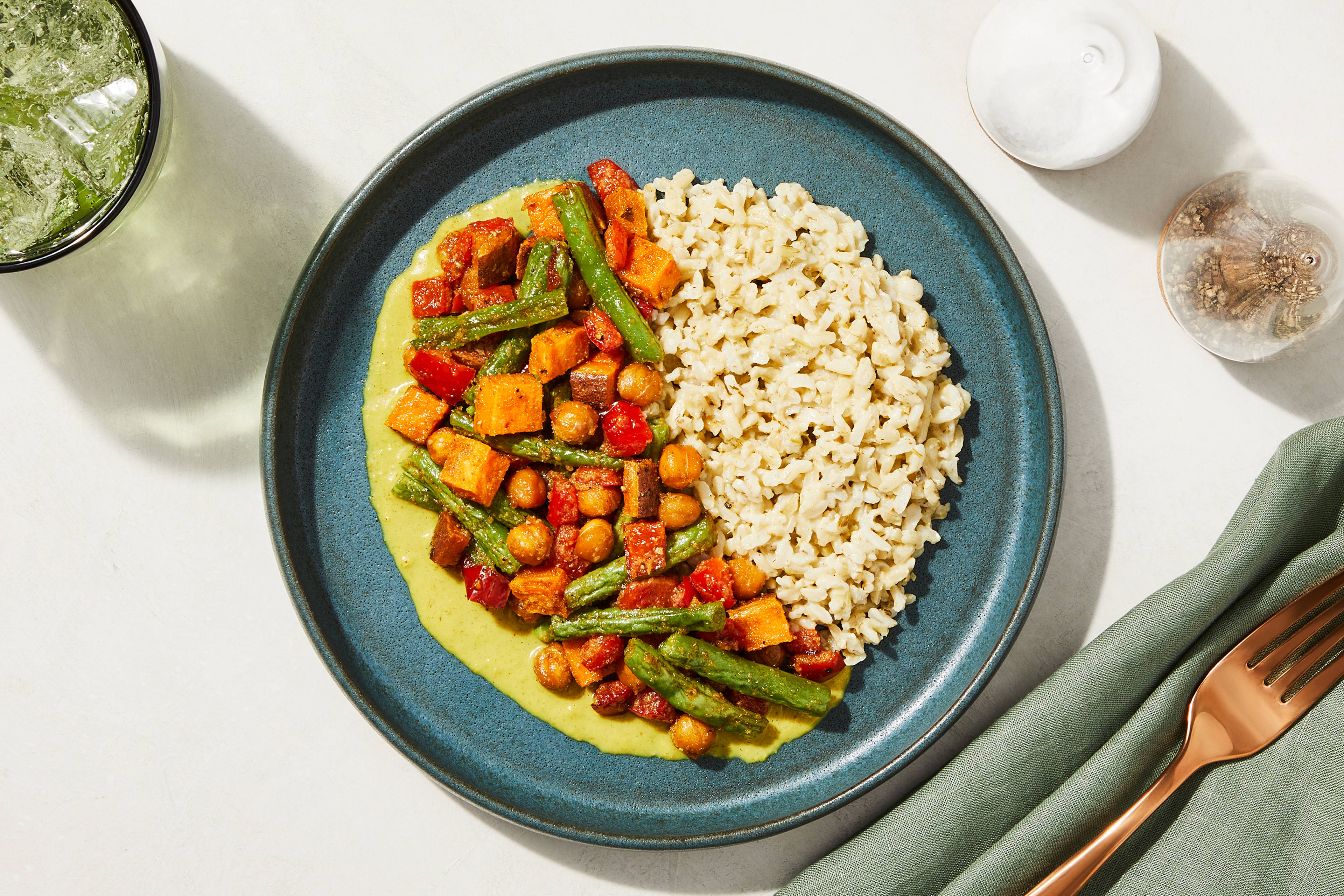 Thaise groene kokoscurry