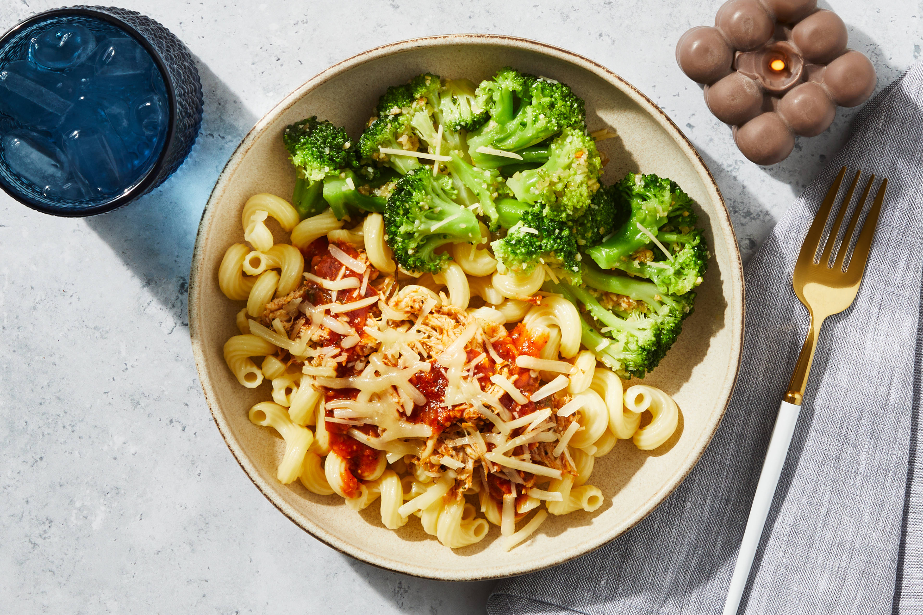 Shredded Chicken Parmesan Cavatappi
