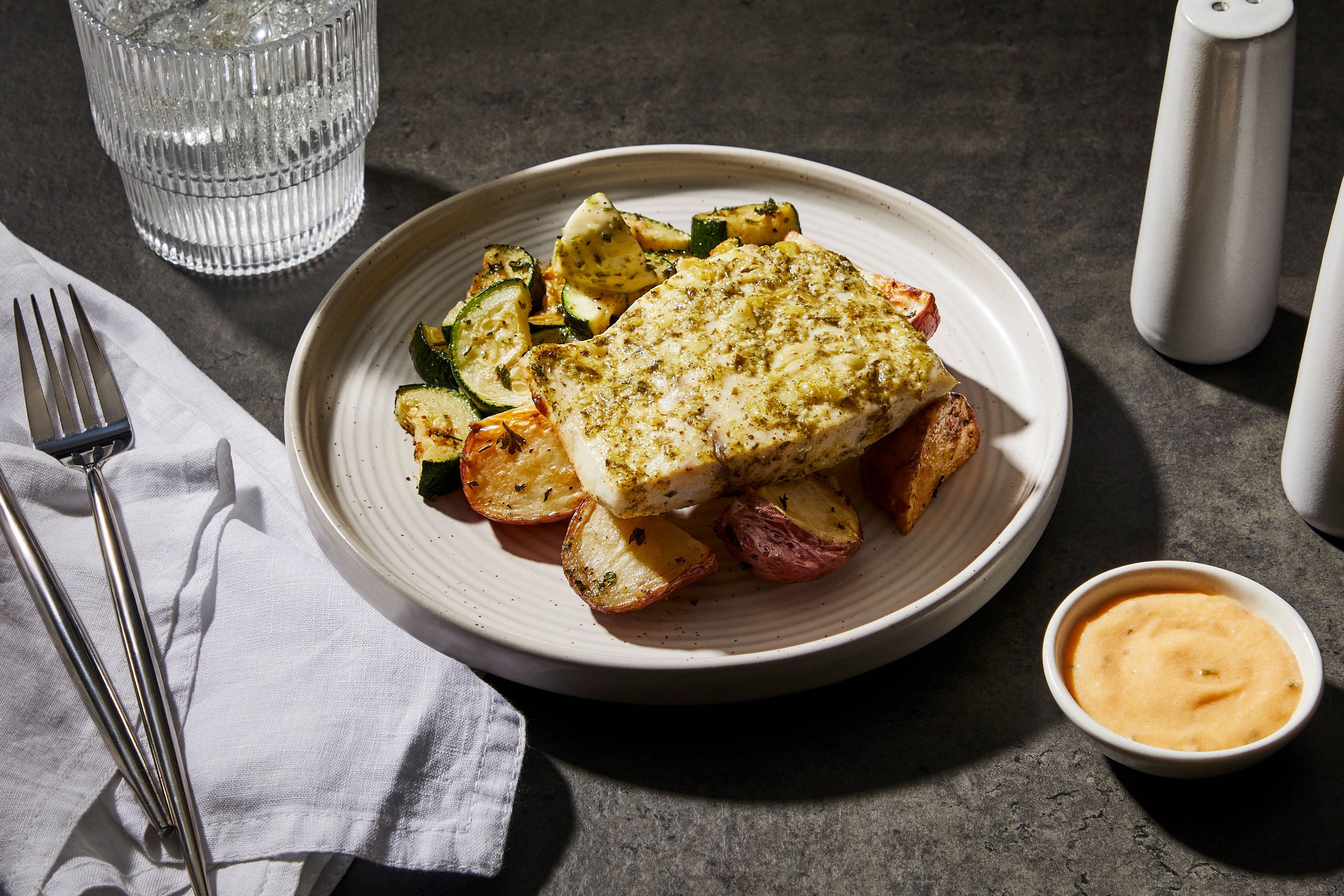 Garlic Herb Roasted Barramundi