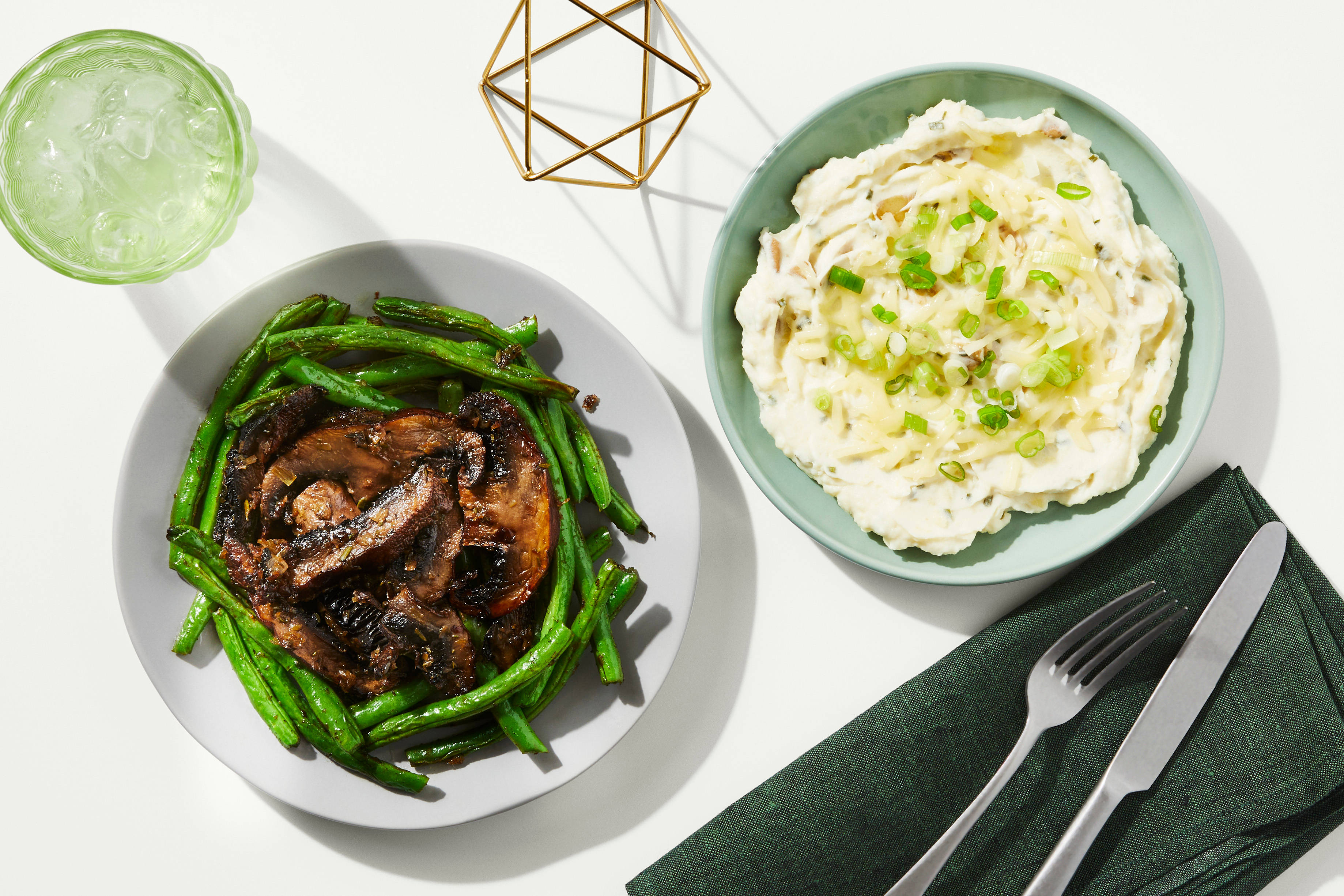 Roasted Portobello Mushrooms & Green Beans