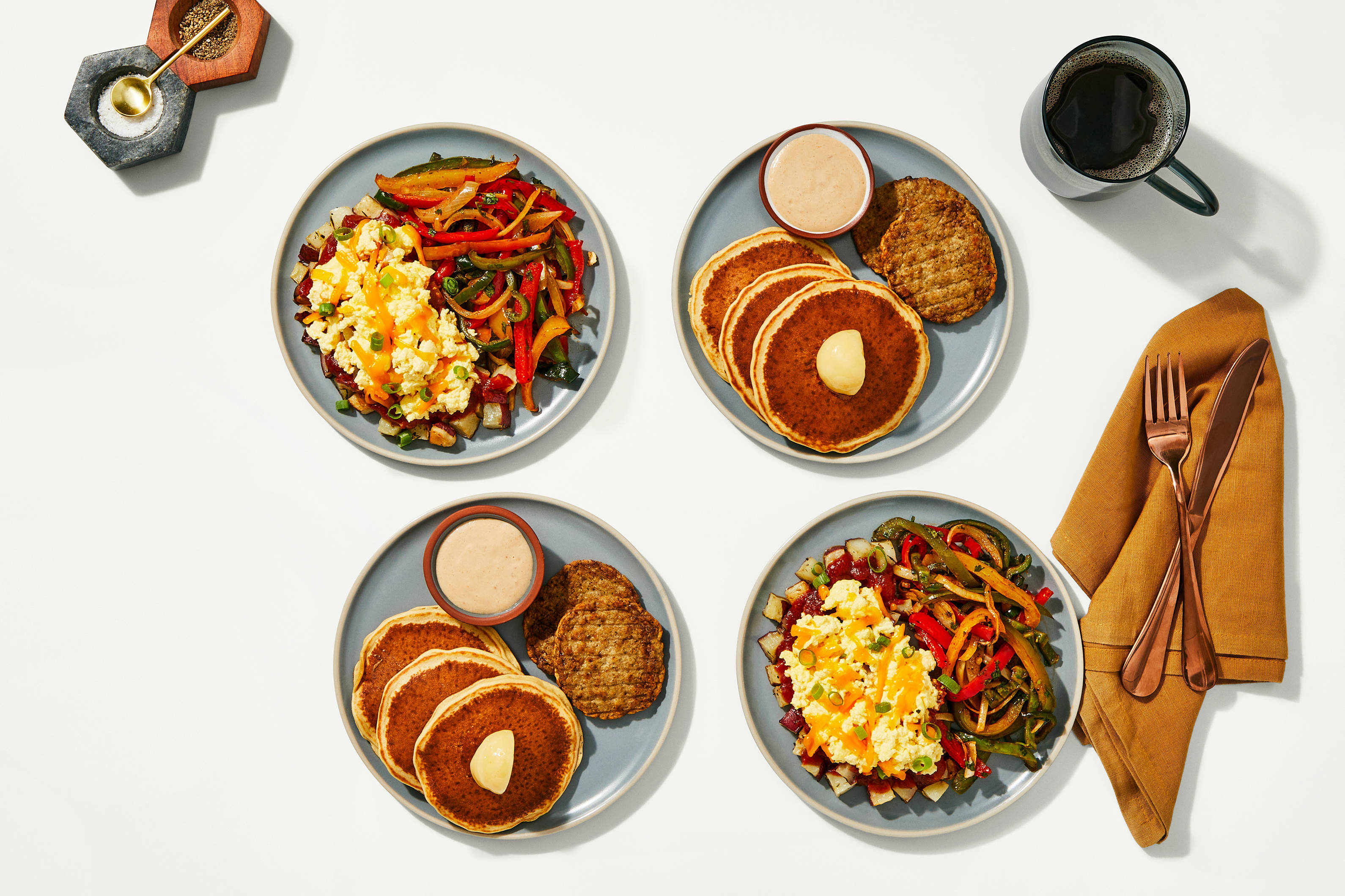 Breakfast Bundle - Honey Yogurt Pancakes & Cowboy Skillet & Scrambled Eggs