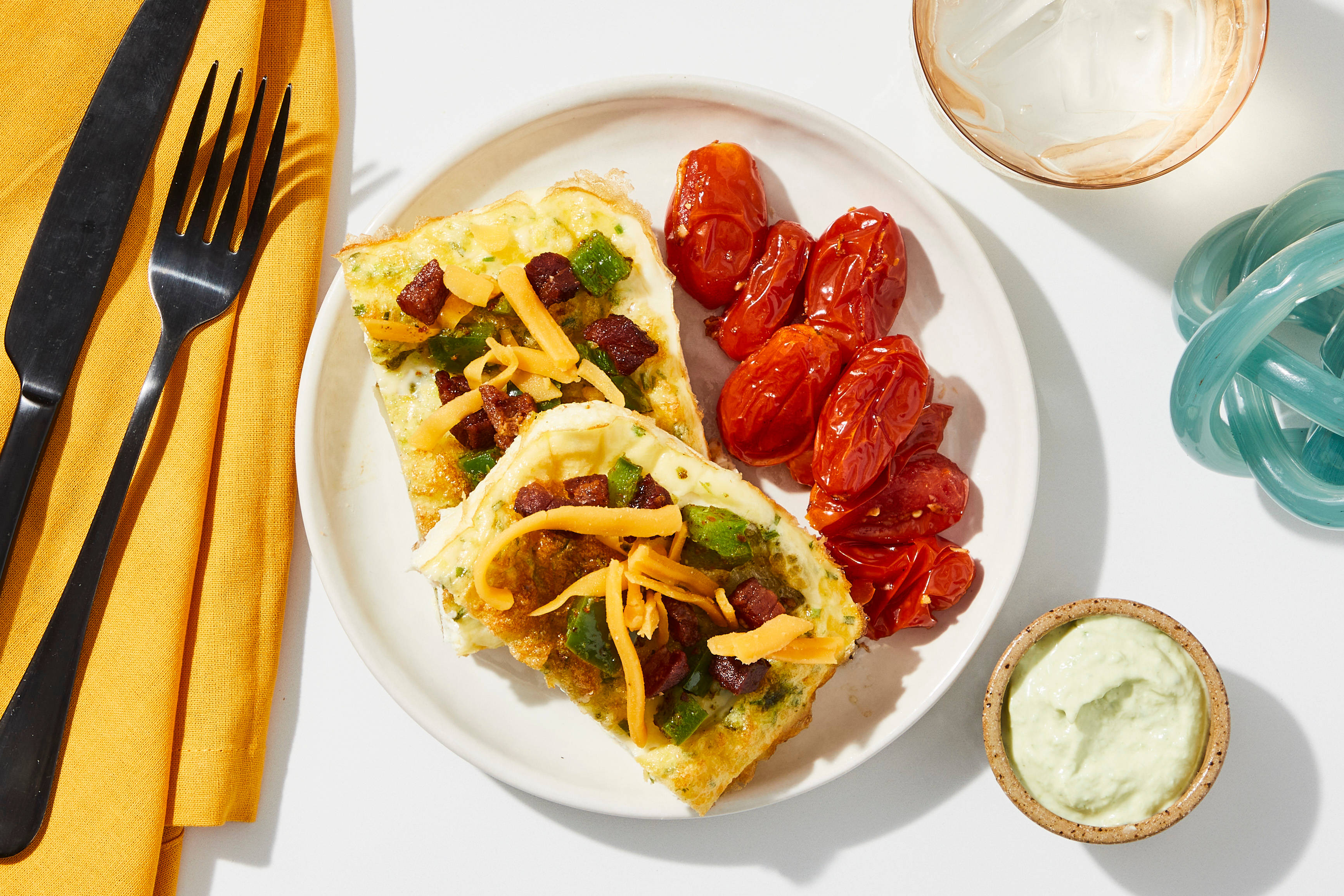 Bacon, Cheddar & Pepper Egg White Frittata