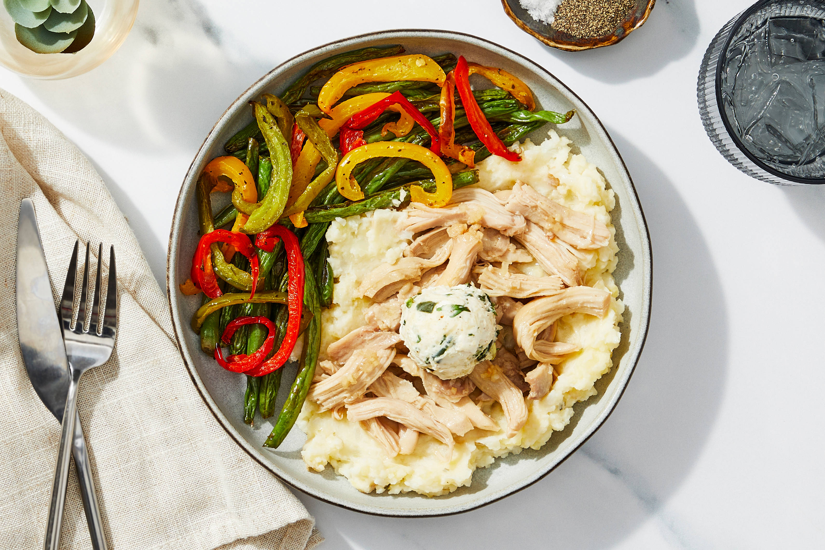 Poblano Cream Chicken Thighs