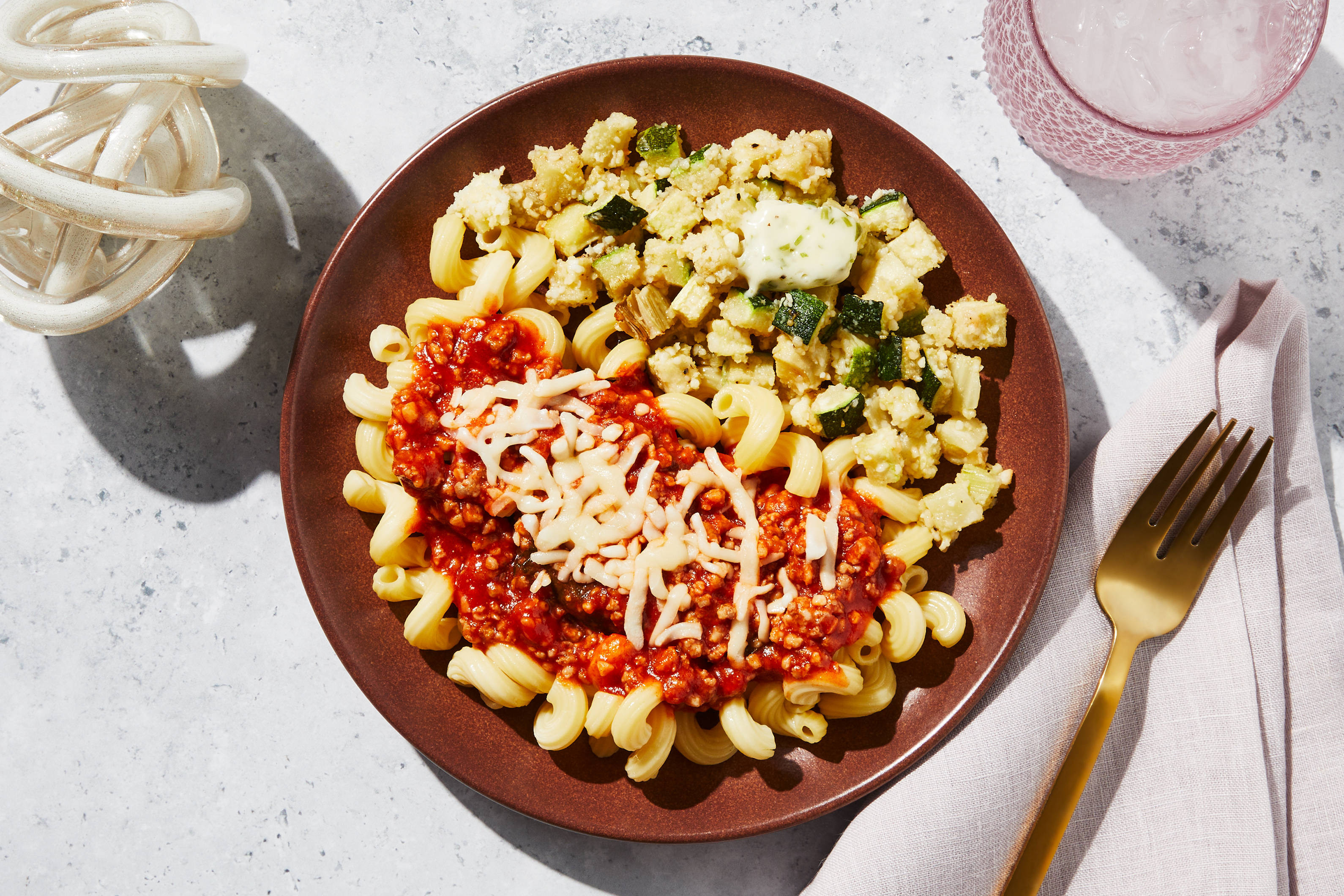 Tomato Basil Cavatappi & Italian Sausage