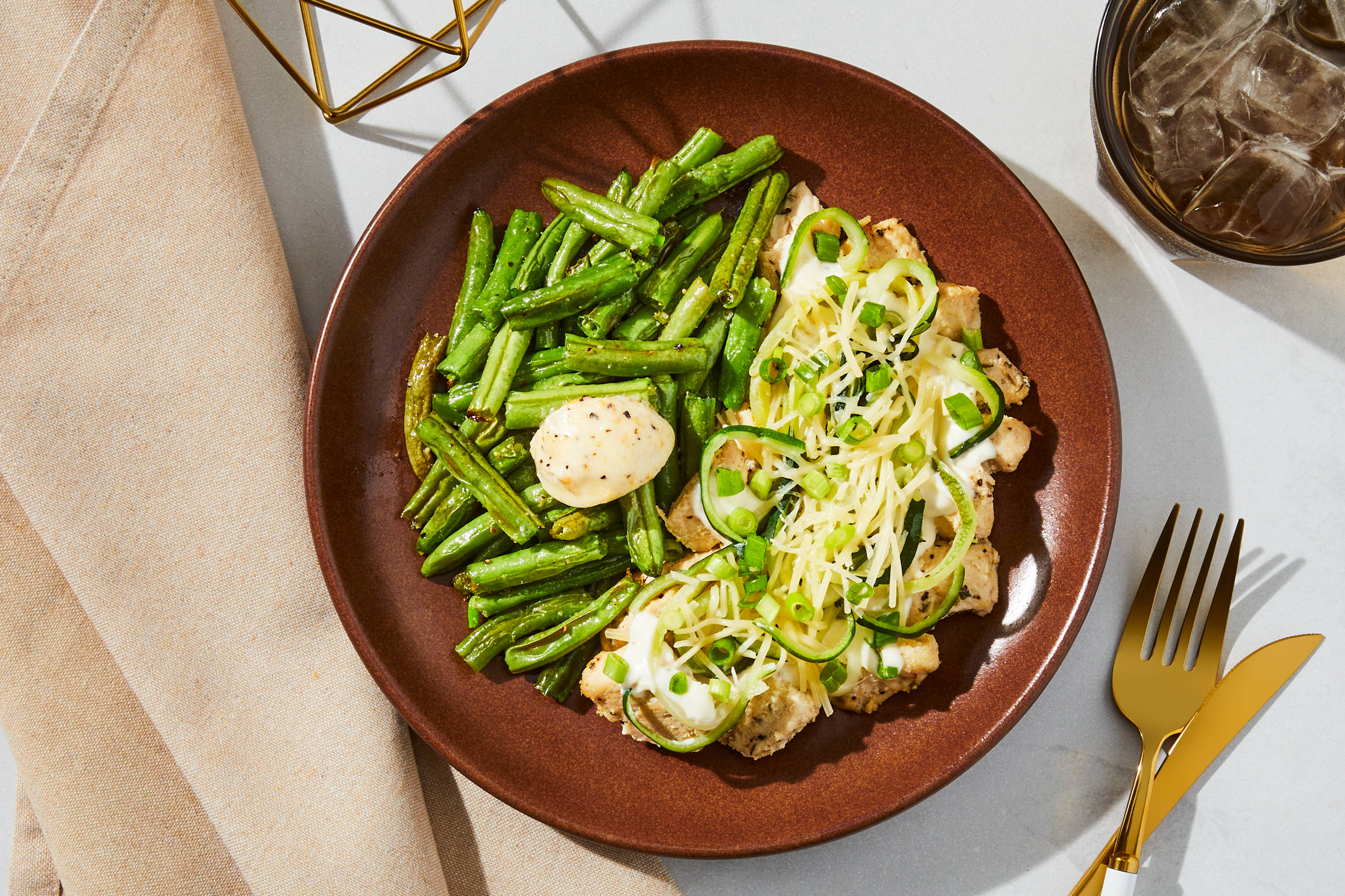 Creamy Chicken & Zucchini Noodles