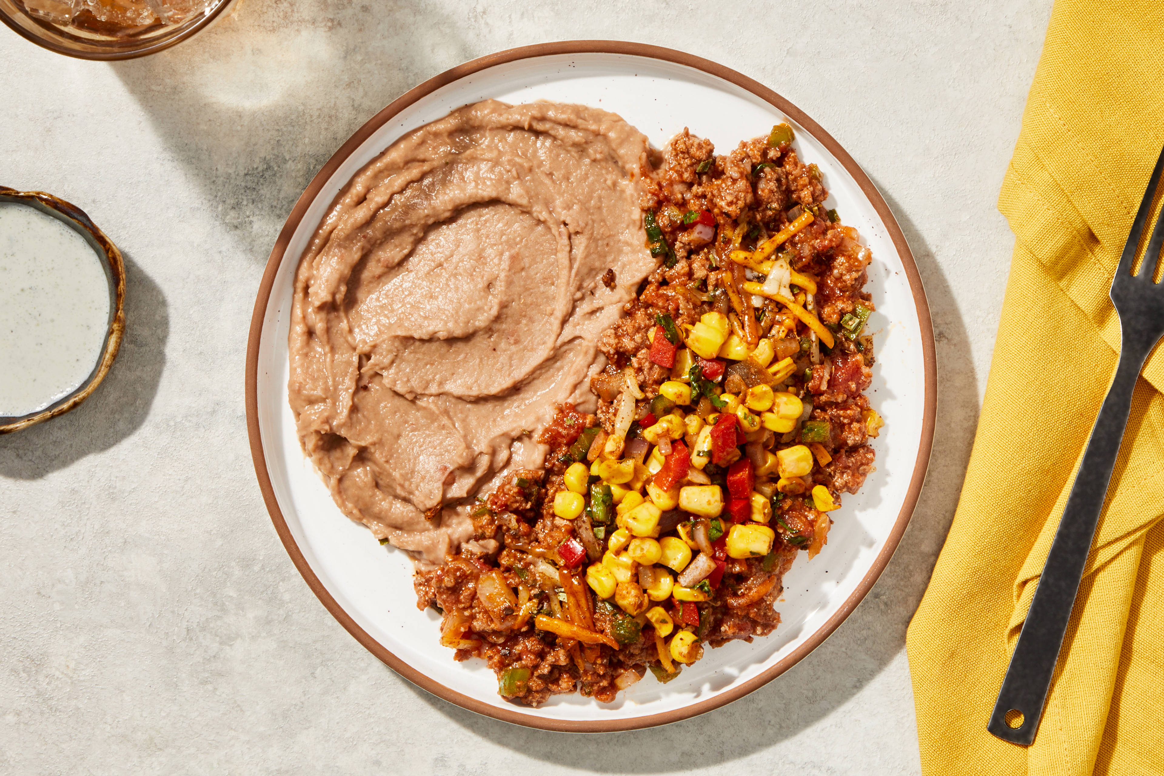 Mexican-Style Beef & Refried Beans