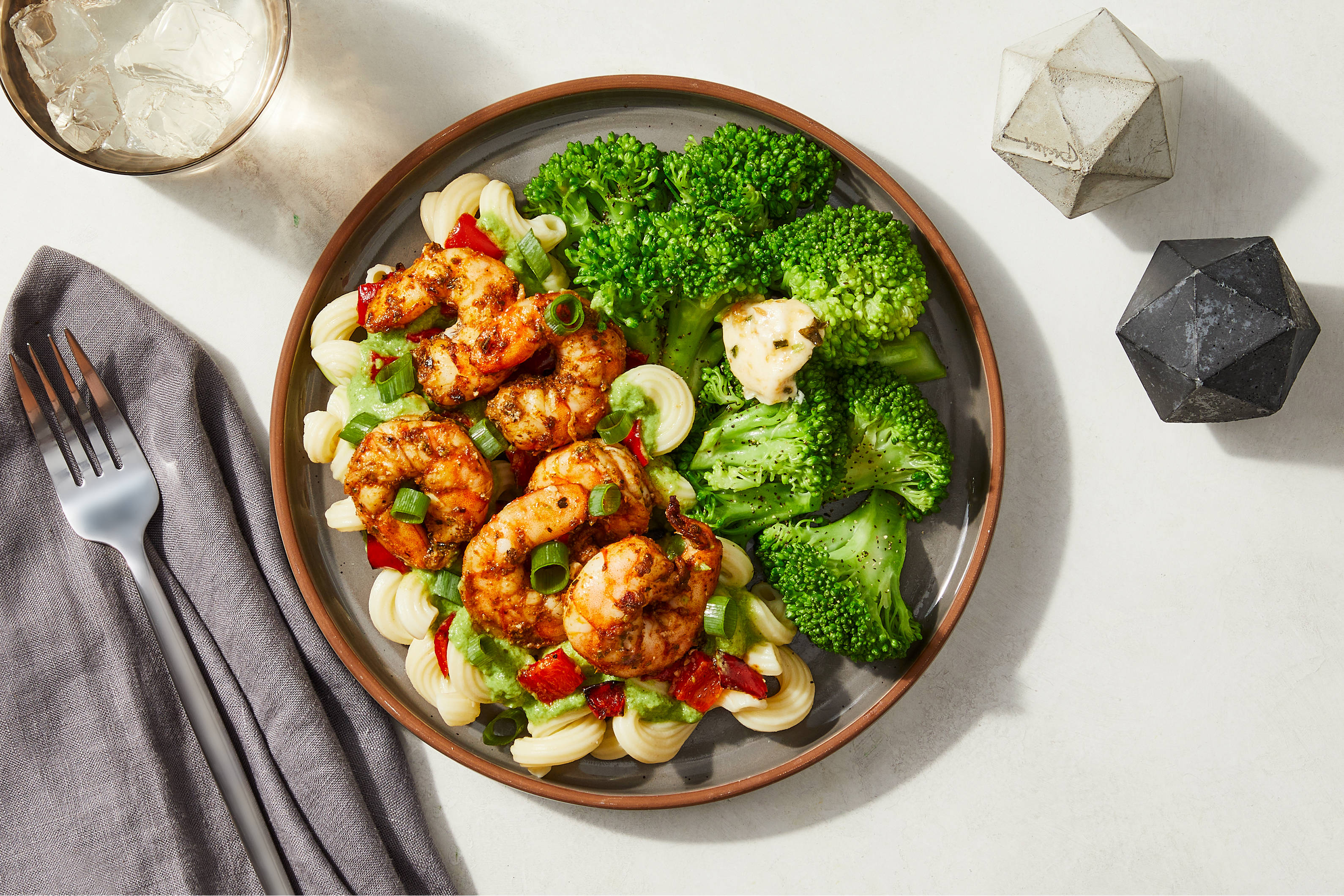 Spiced Shrimp & Poblano Cream Cavatappi