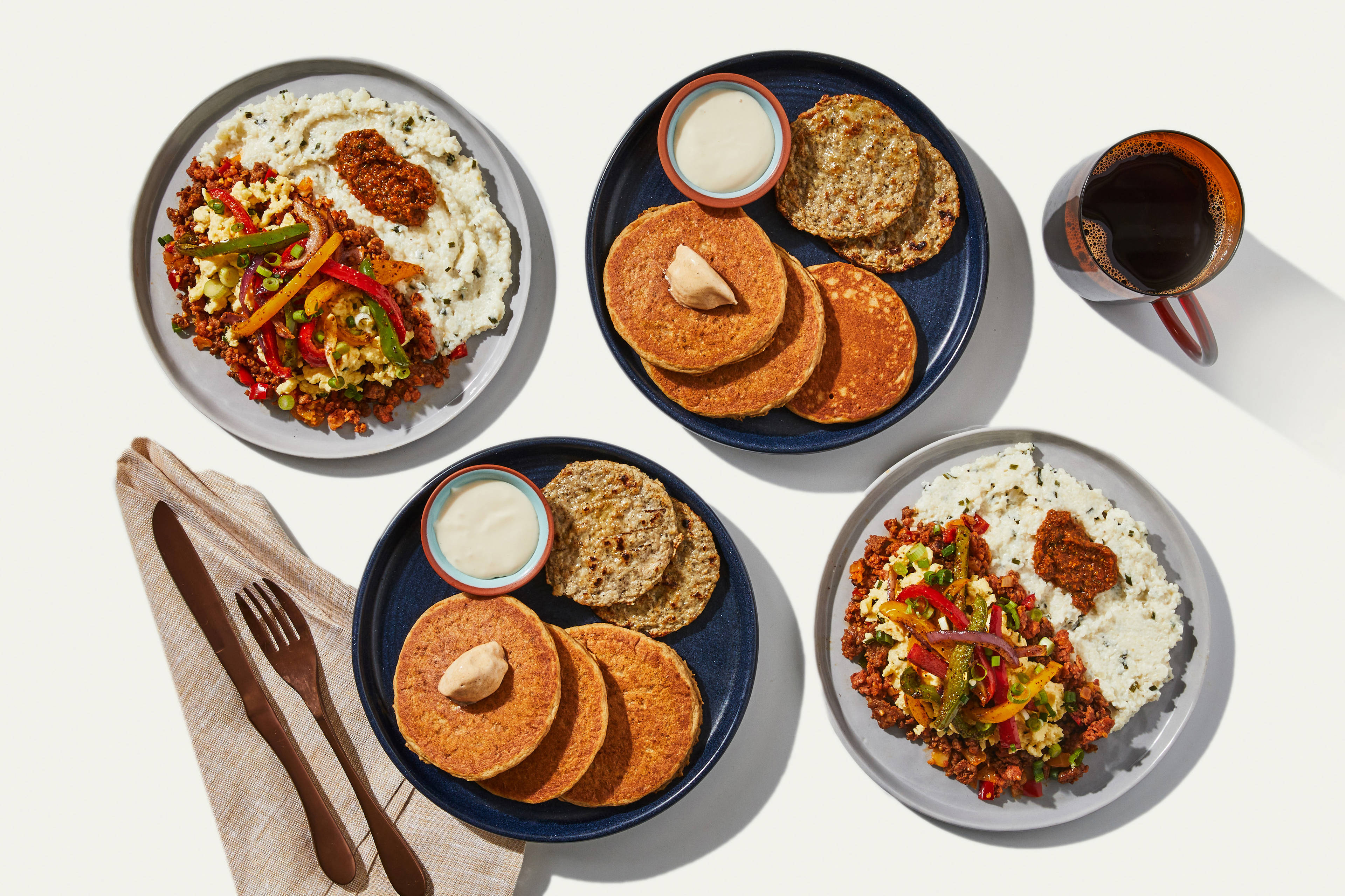 Breakfast Bundle - Gingerbread-Spiced Pancakes & Chorizo & Chive Scrambled Eggs