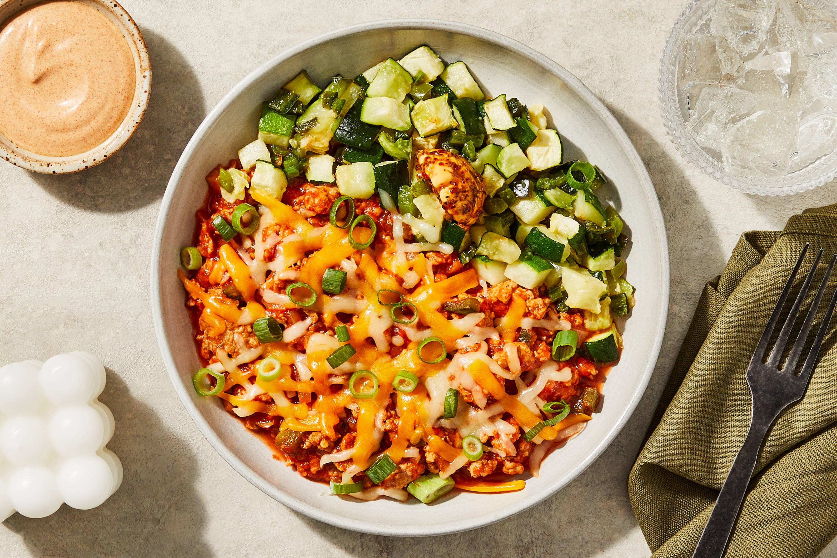 Ground Pork Chili & Poblanos