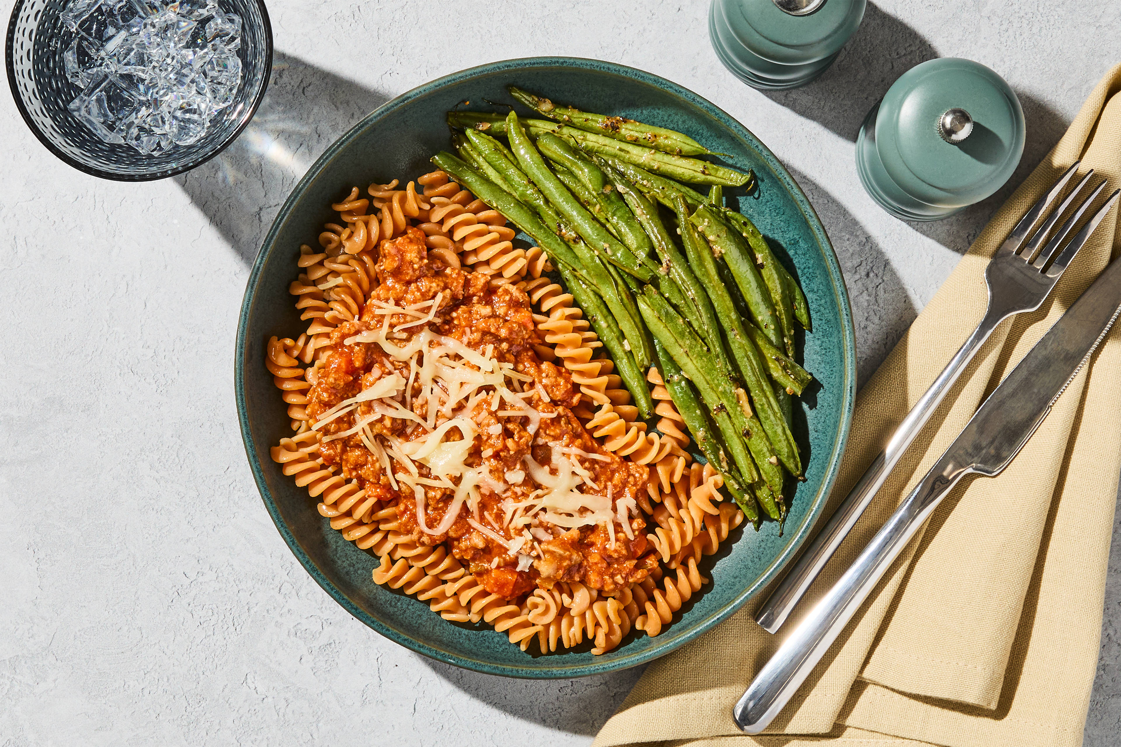 Fusilli & Ground Pork Tomato Ragu