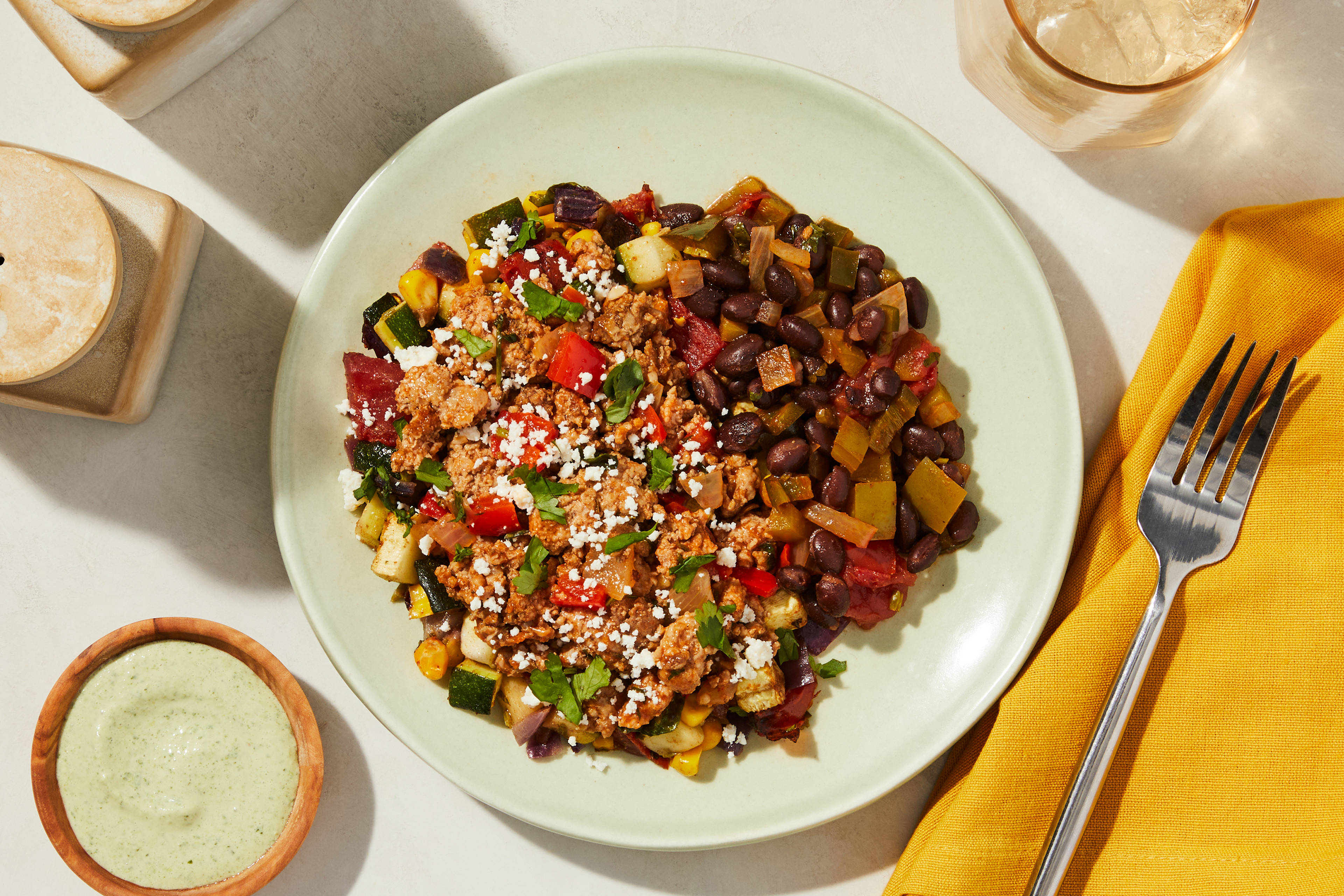 Southwestern-Style Ground Pork & Calabacitas