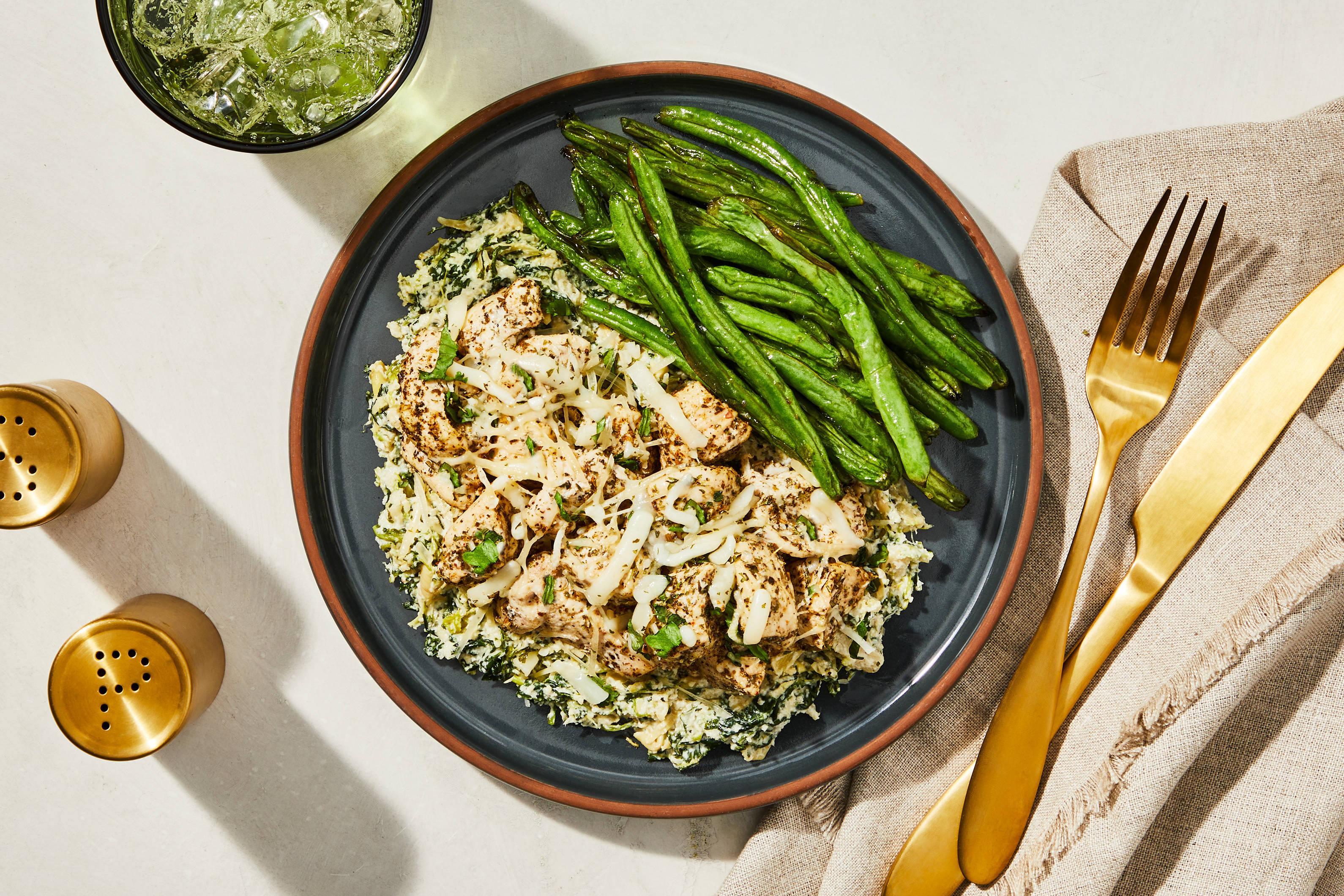 Spinach & Artichoke Diced Chicken