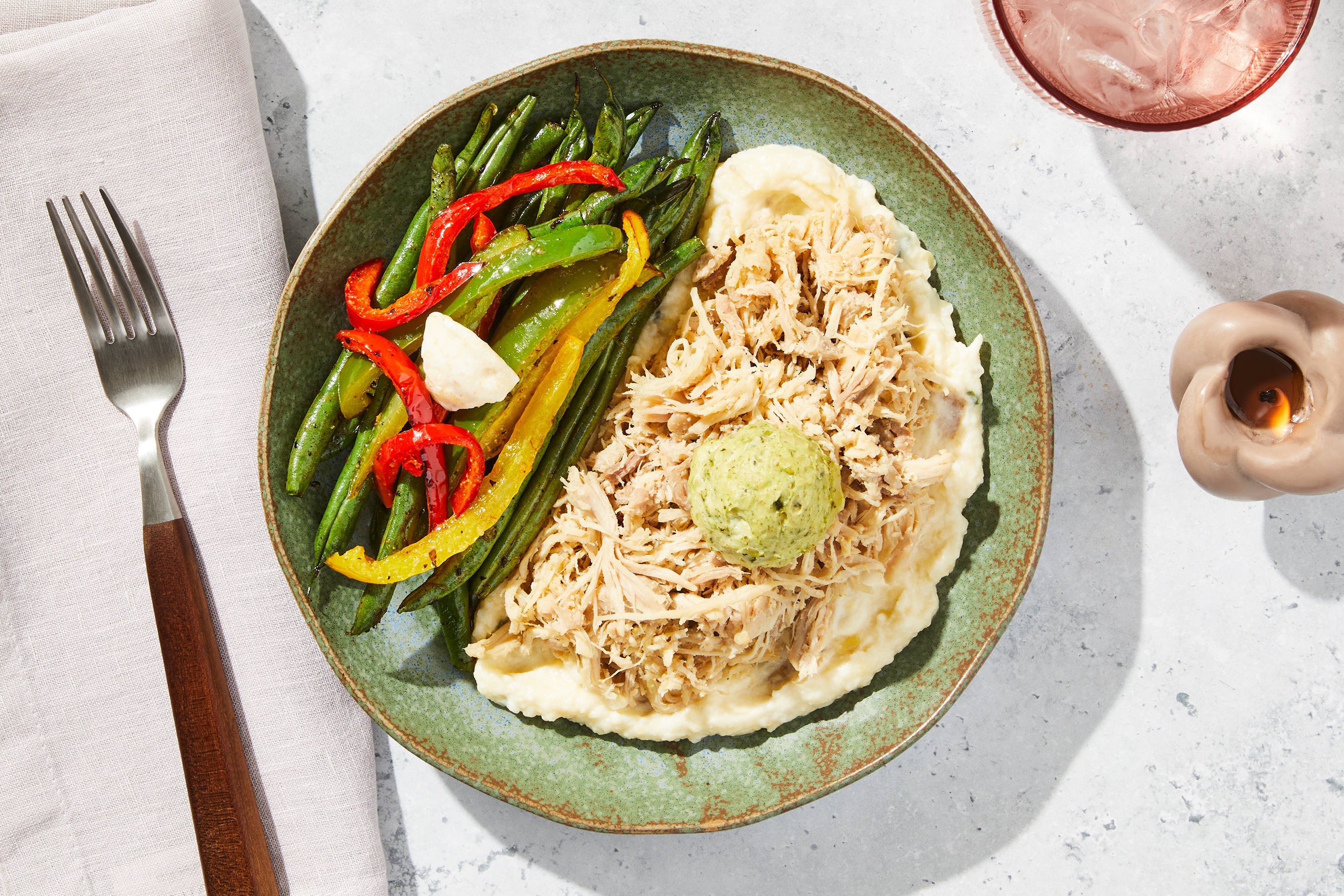 Poblano Cream Chicken Thighs