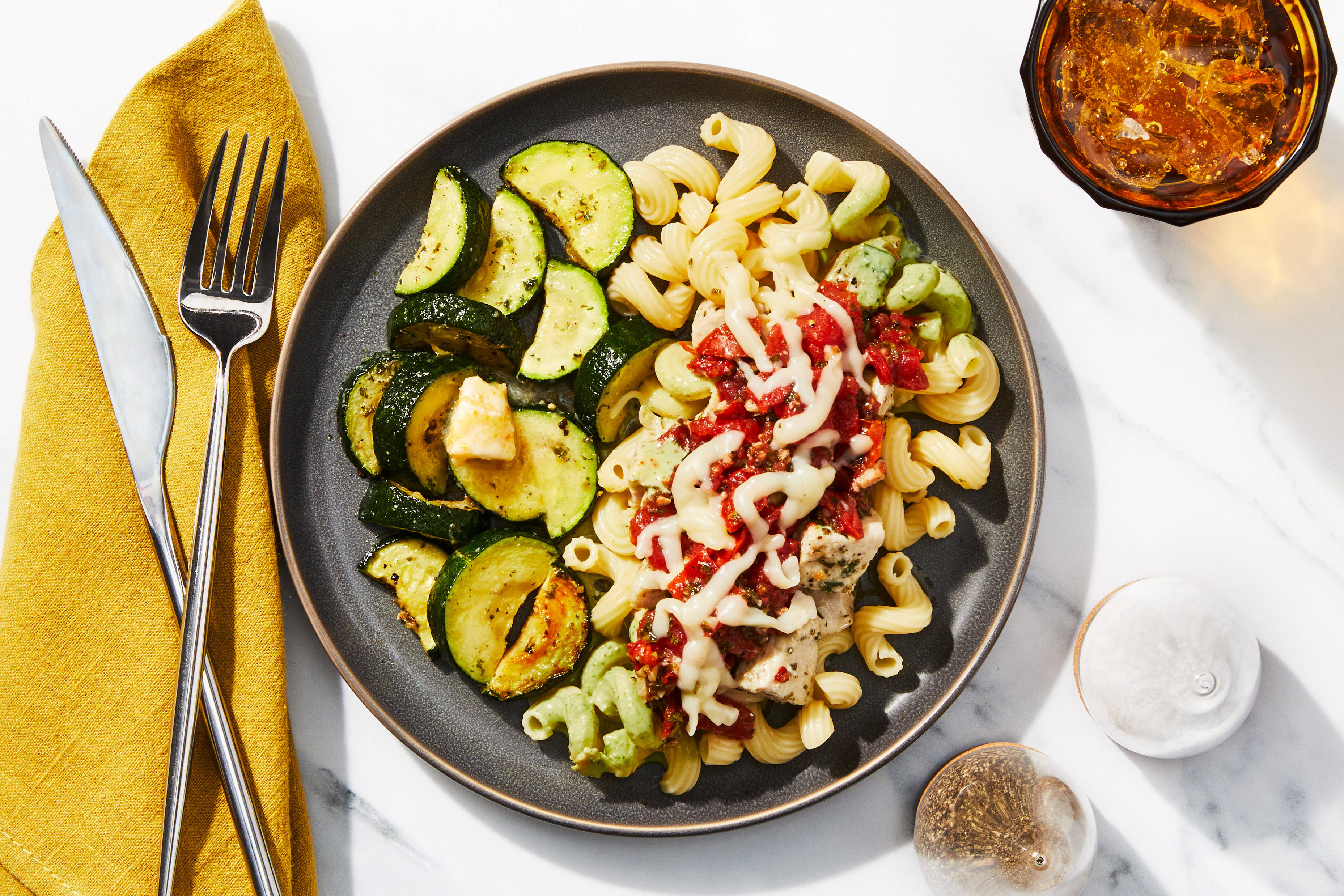 Fire-Roasted Tomato & Basil Chicken Cavatappi W43