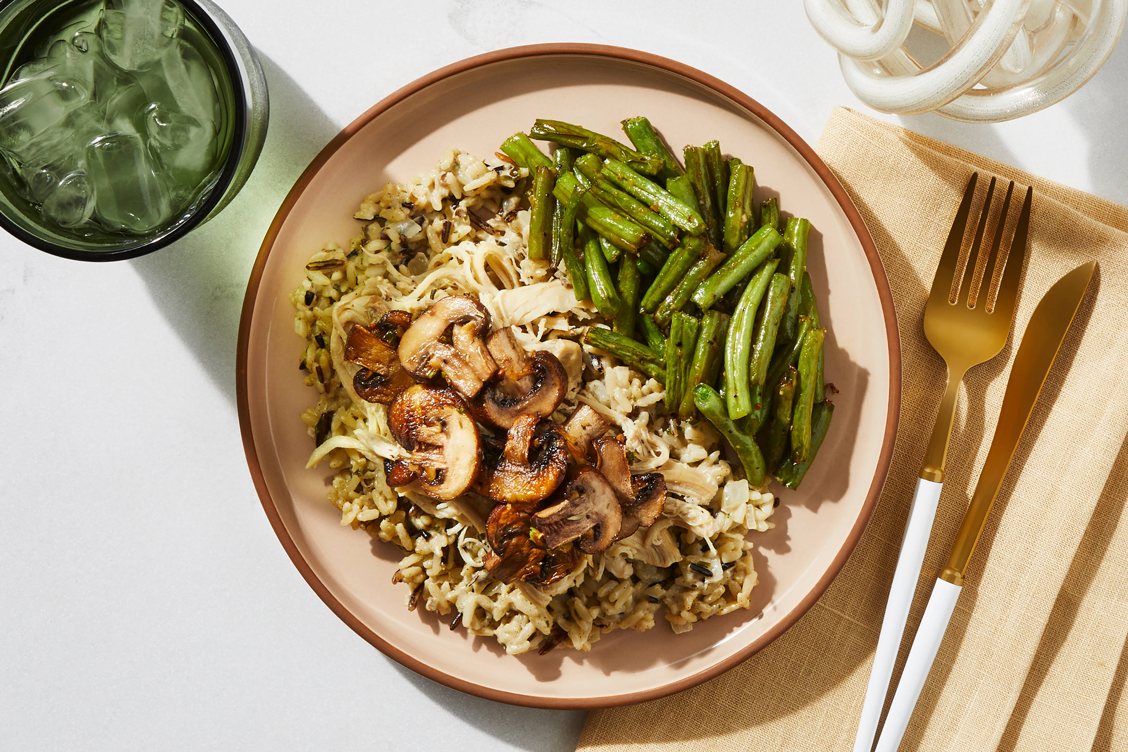 Hauts de cuisses de poulet aux champignons