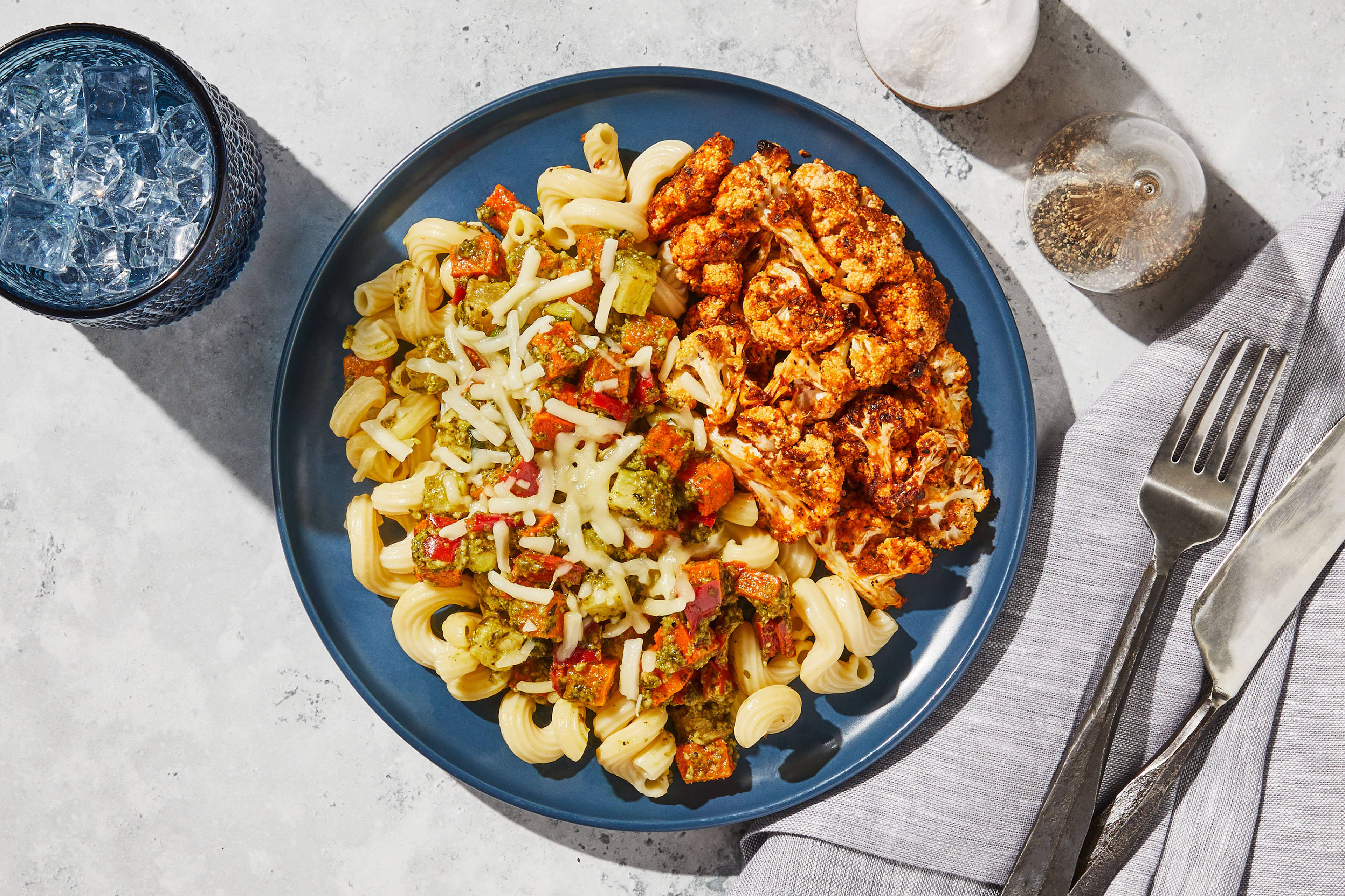 Roasted Vegetable & Pesto Cavatappi