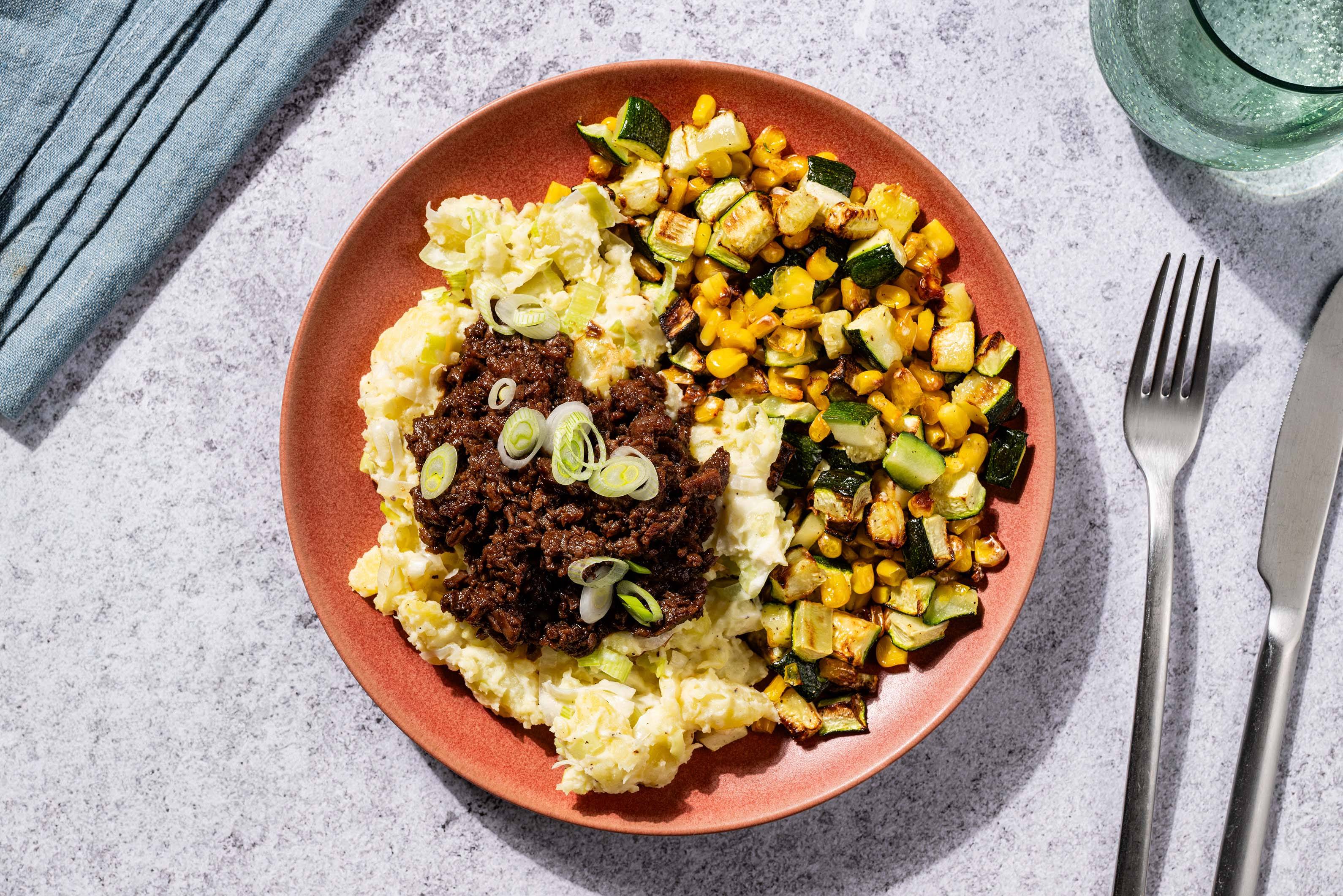 Rindfleisch mit BBQ-Sauce