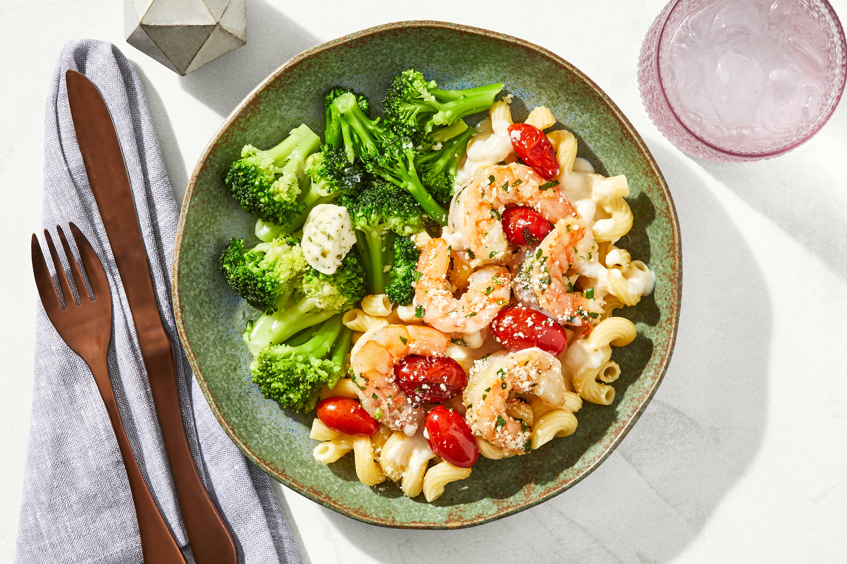 Creamy White Wine Shrimp Cavatappi