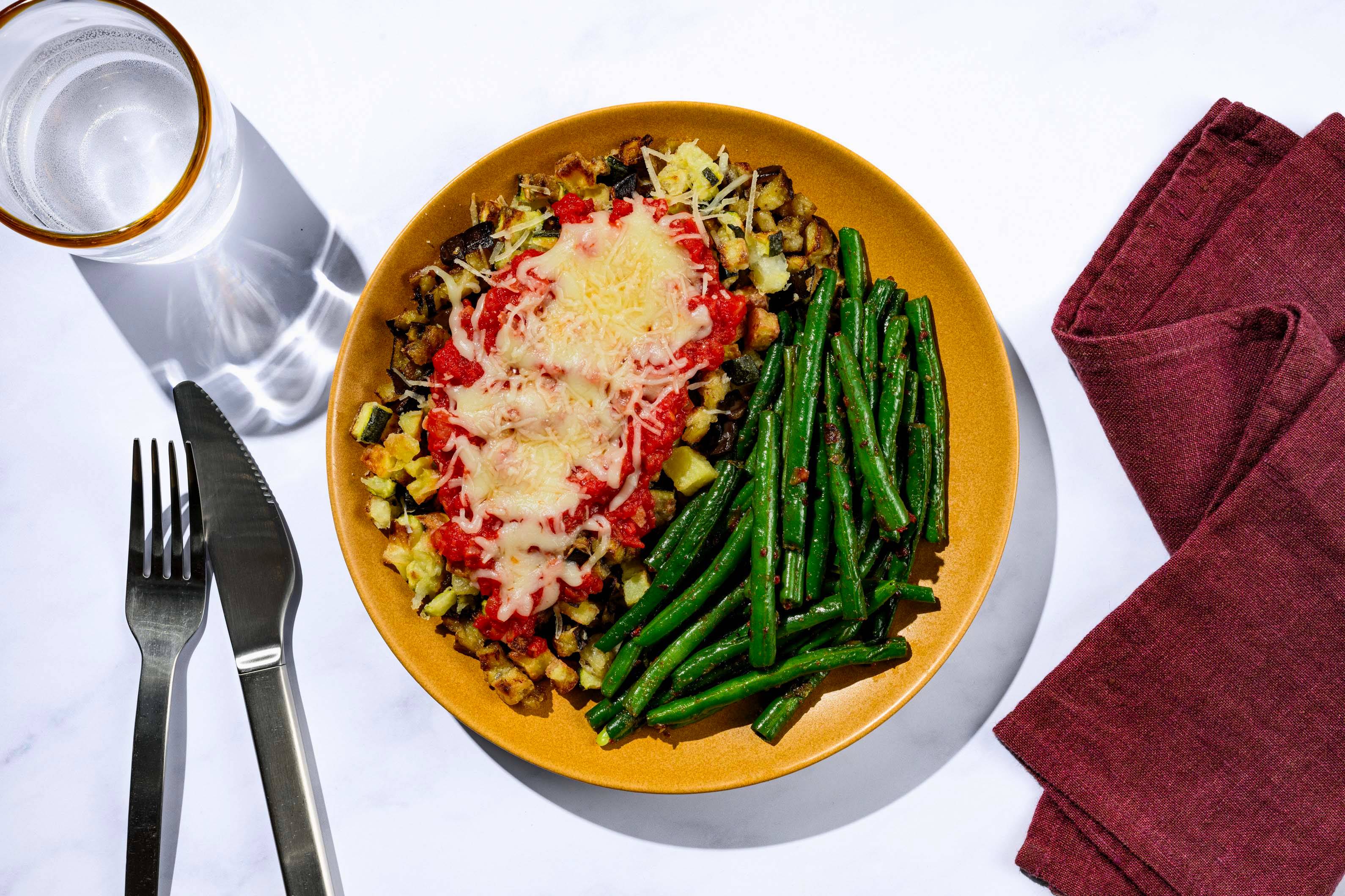 Mediterrane groenteschotel met aubergine