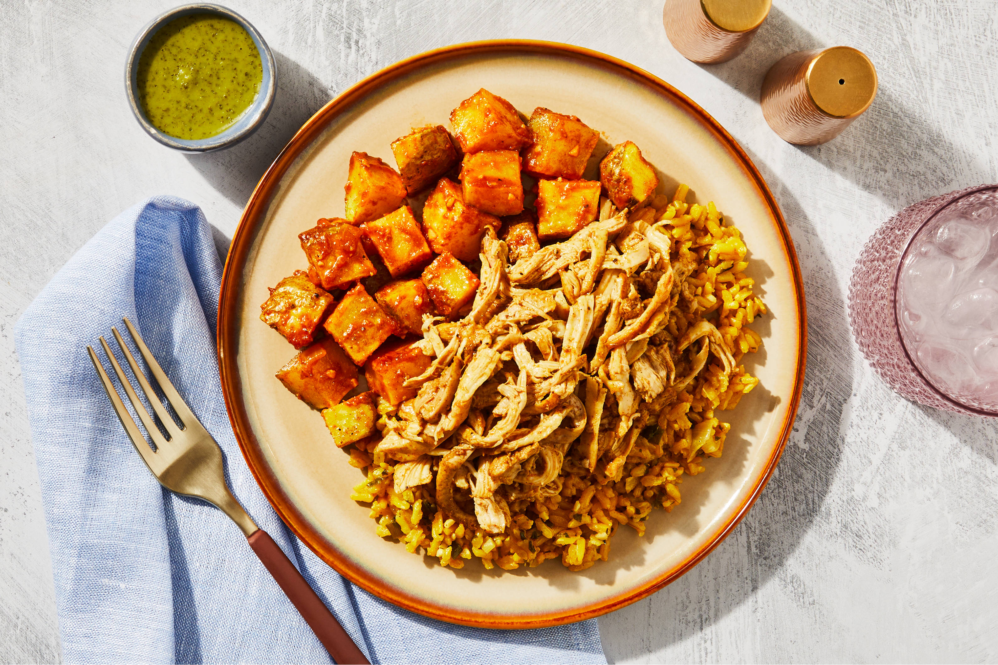 Tandoori Chicken Thighs & Rice
