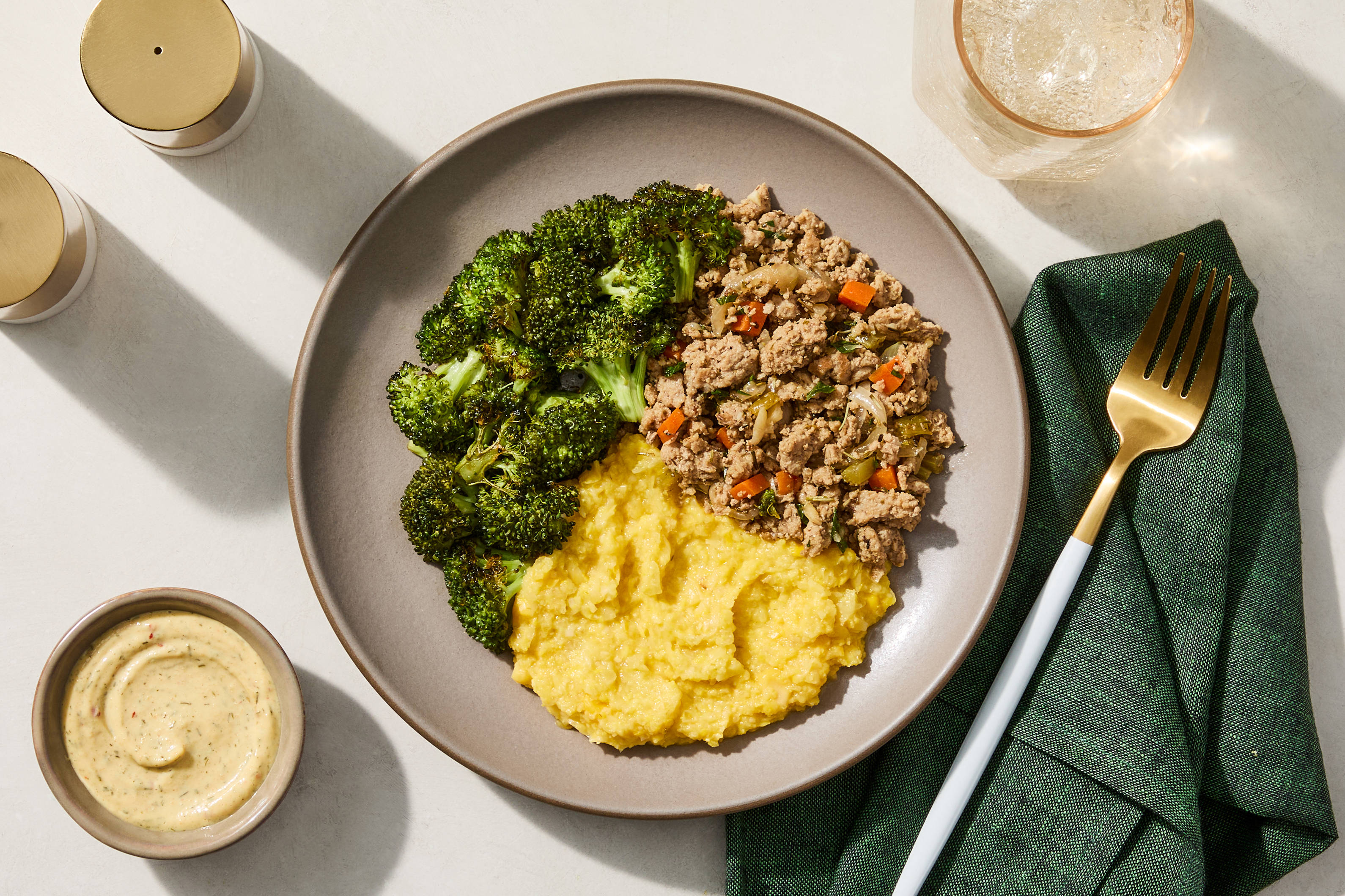 Garlic-Mustard Aioli Turkey Bowl