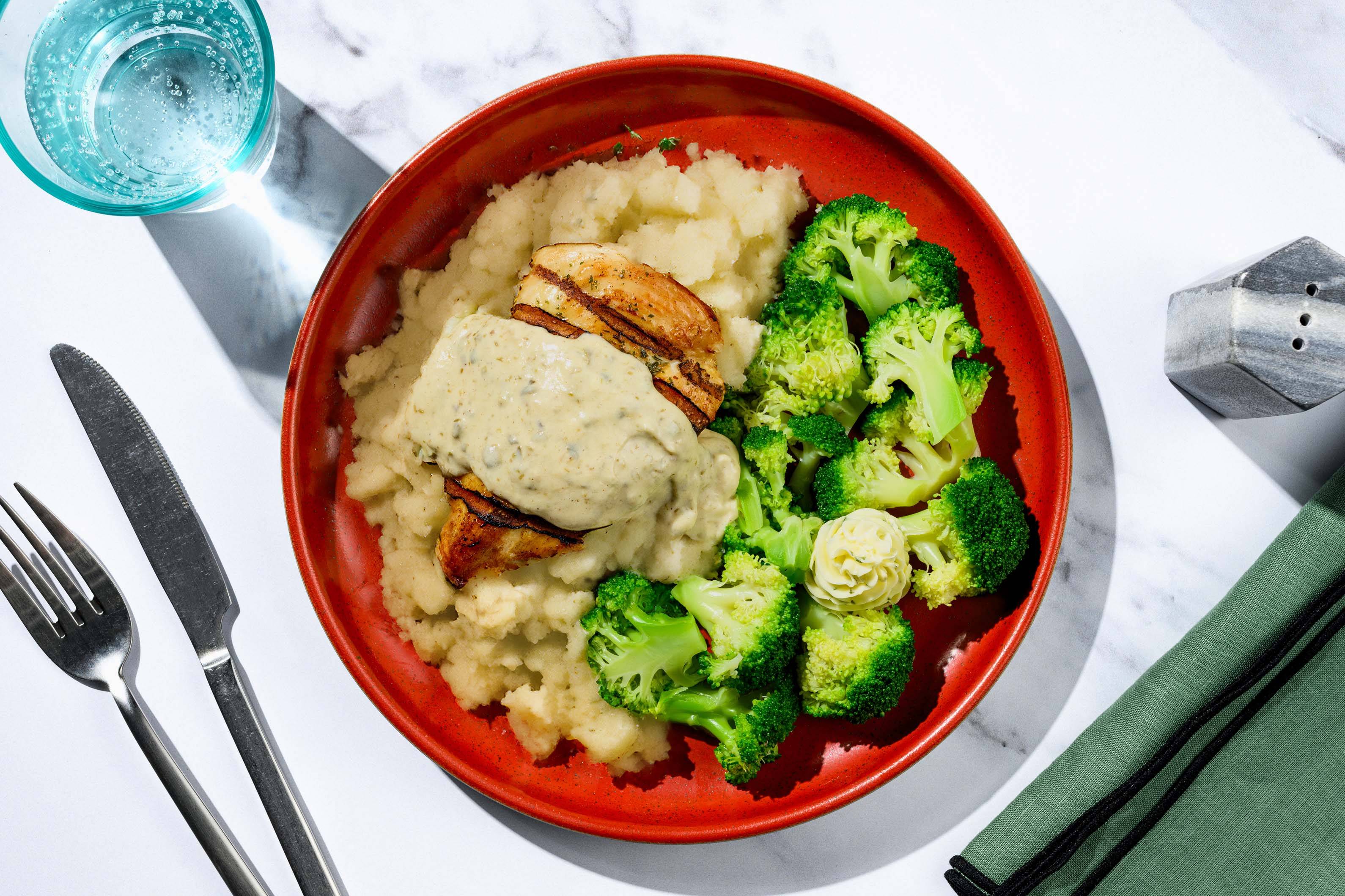 Kyckling i citron- och kaprissås