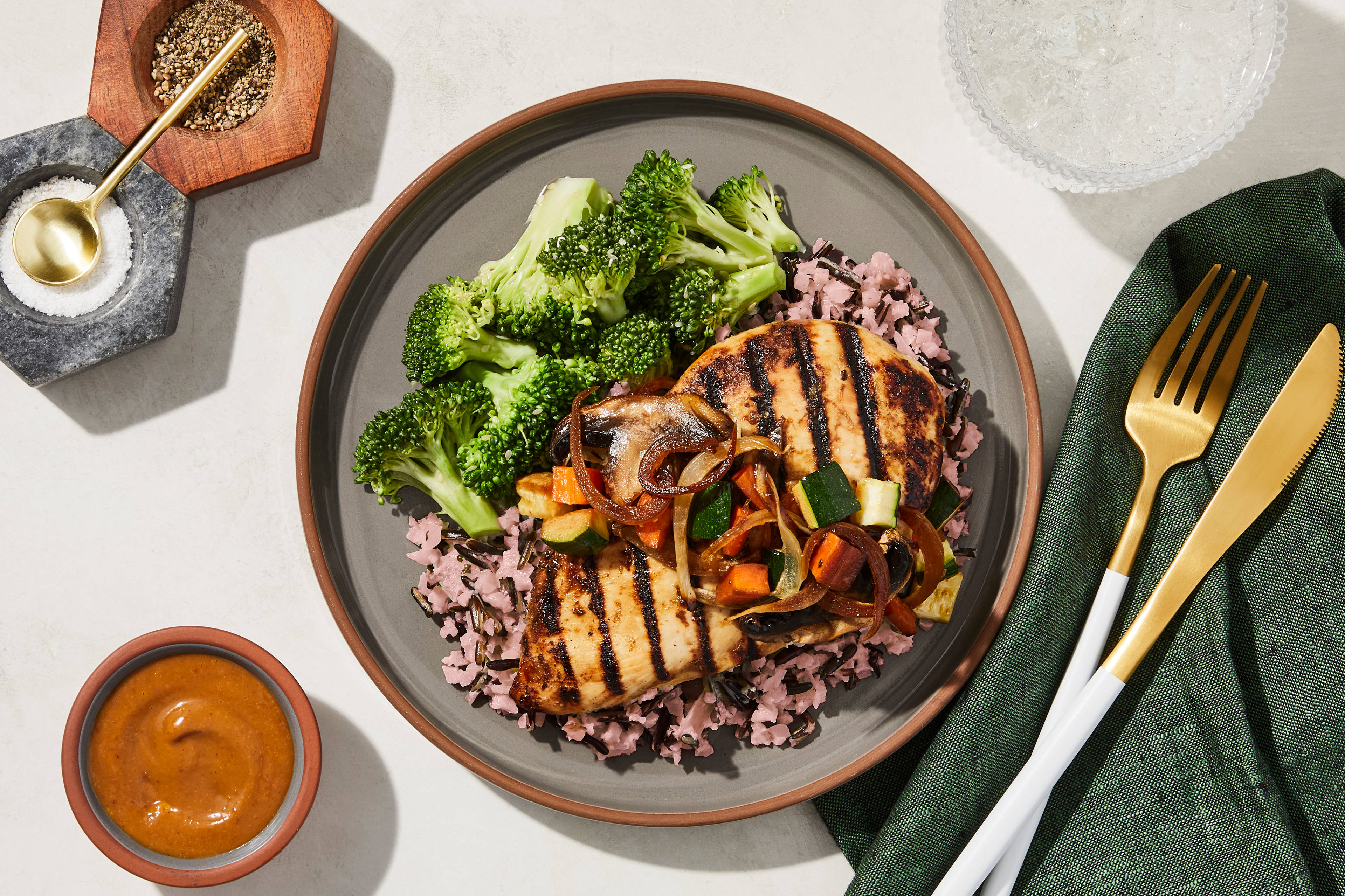 Satay-Style Grilled Chicken & Peanut Sauce