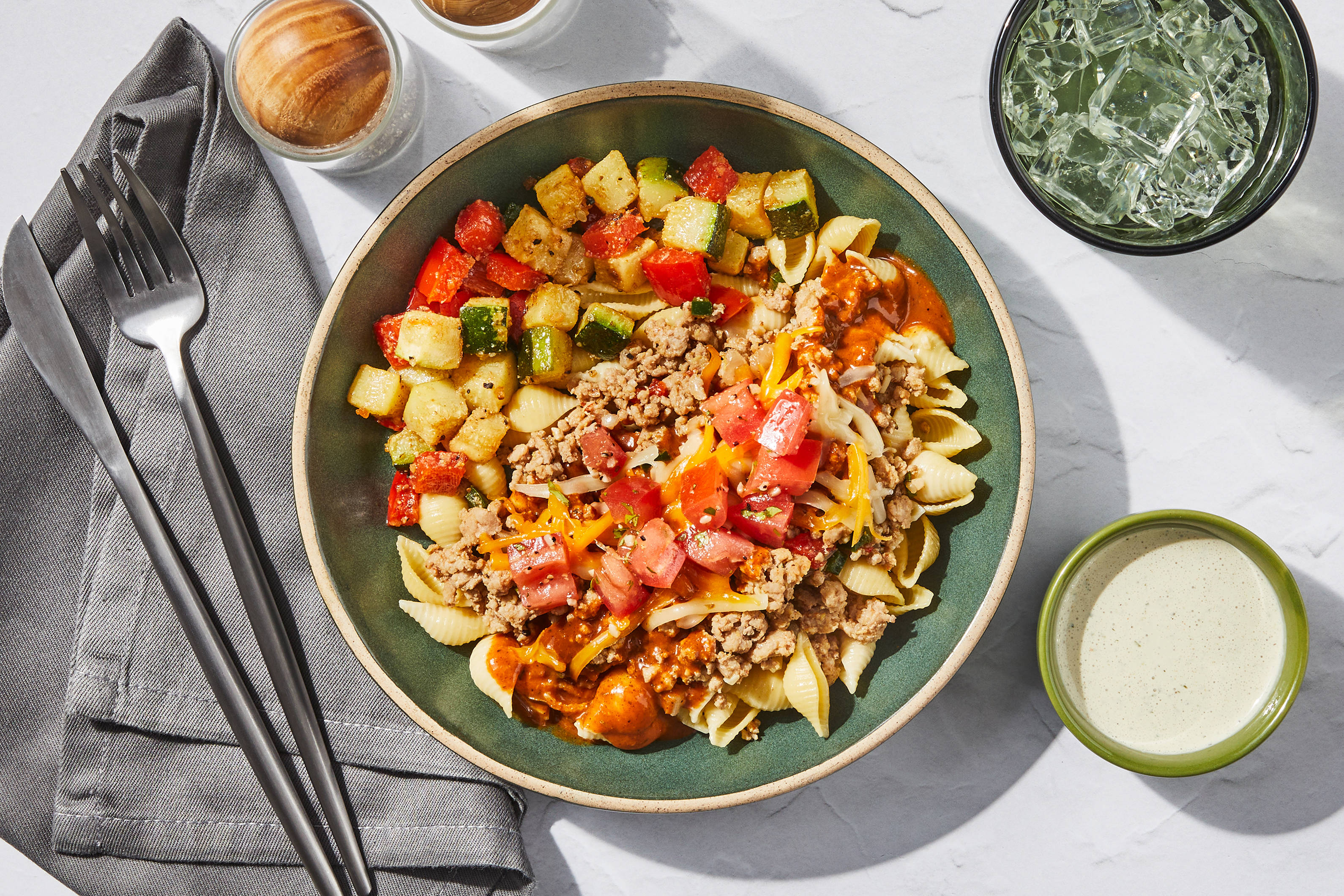 Smoky Ground Pork Taco Pasta