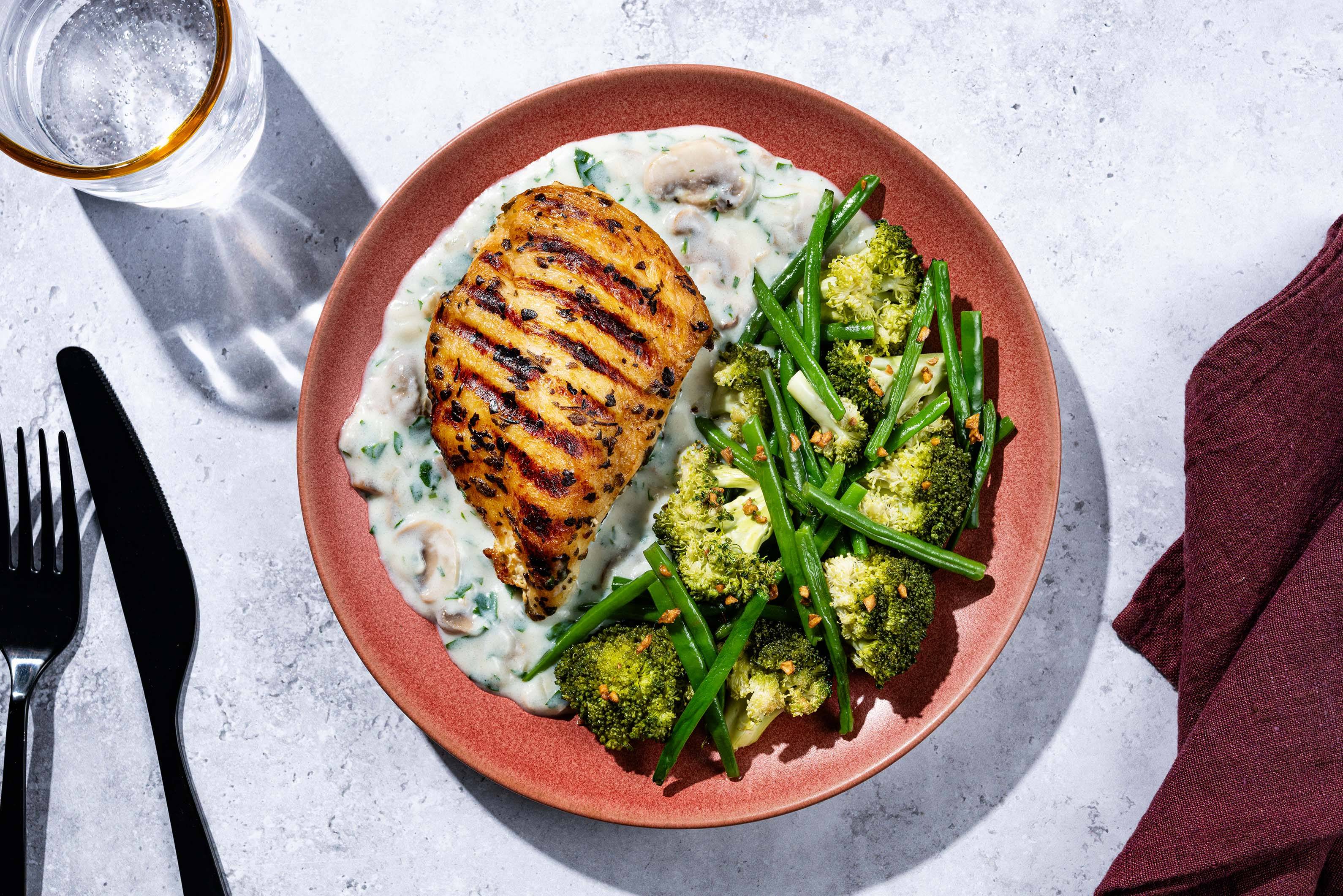 Kyckling i svampsås