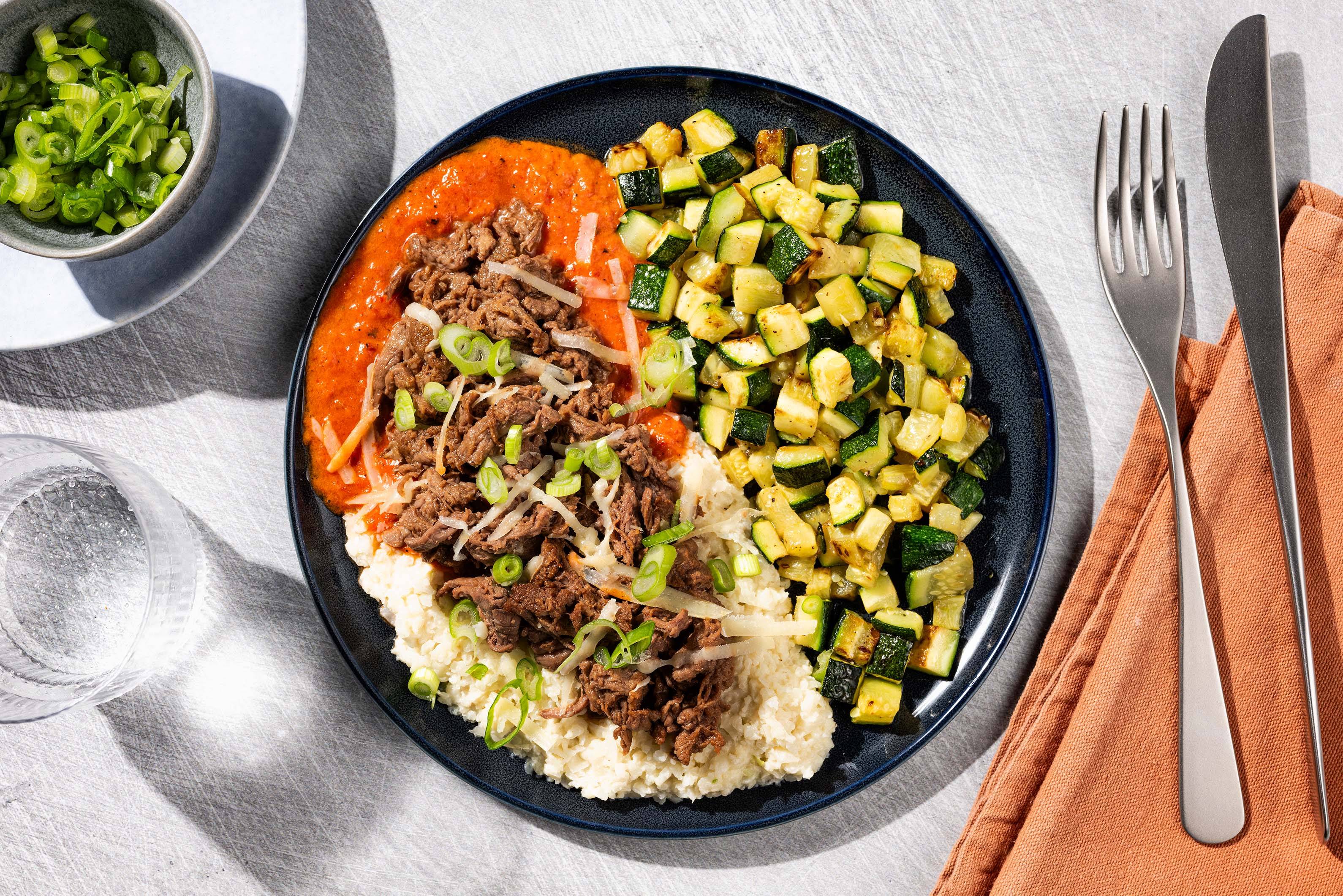 Rundvlees in paprikasaus