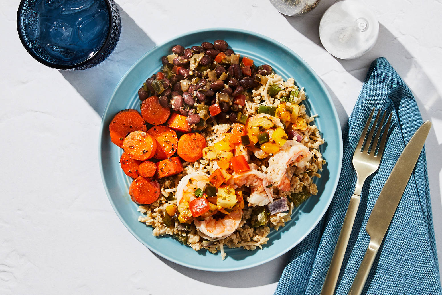 Mango Salsa Shrimp & Coconut Rice