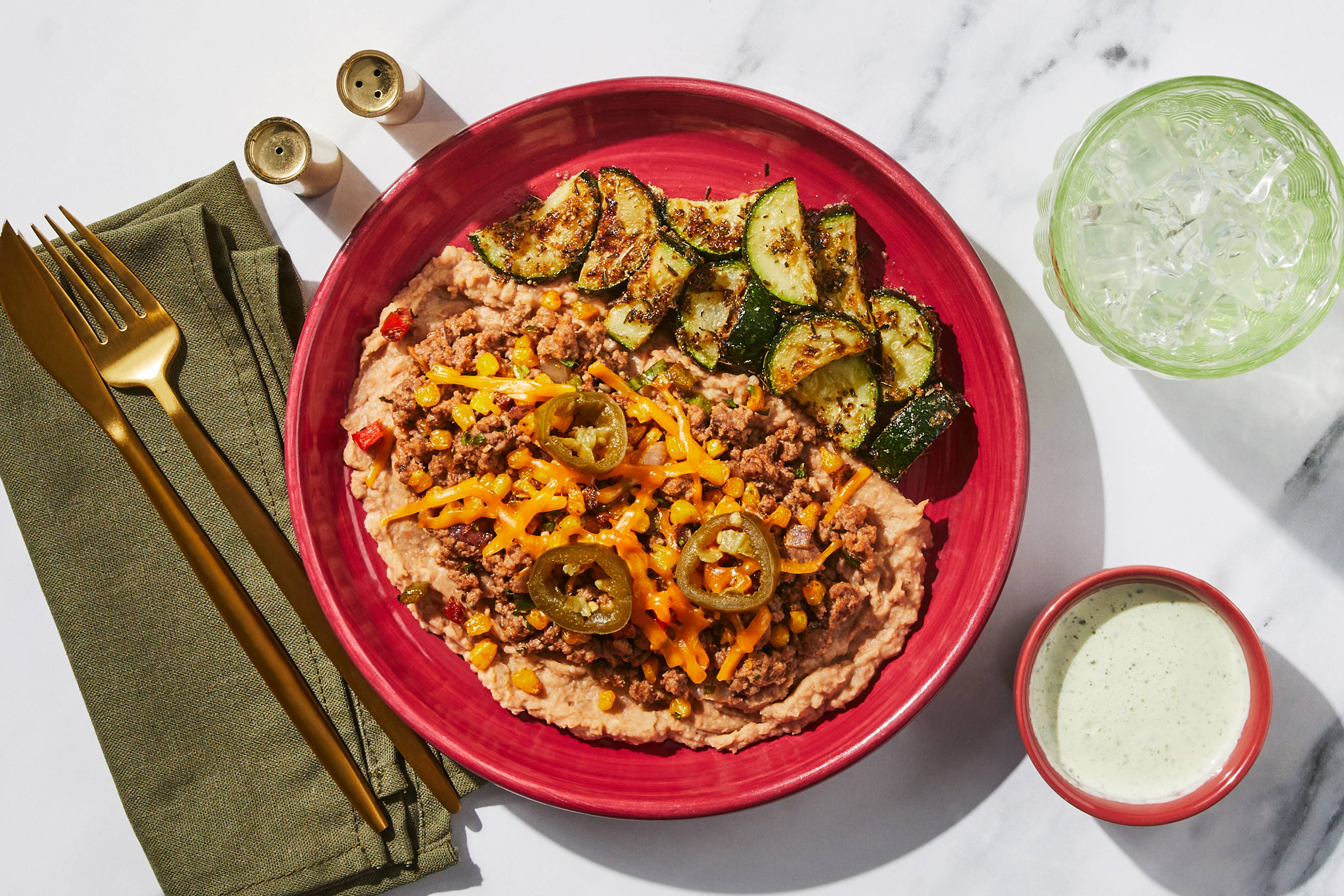 Tex-Mex Beef & Refried Beans