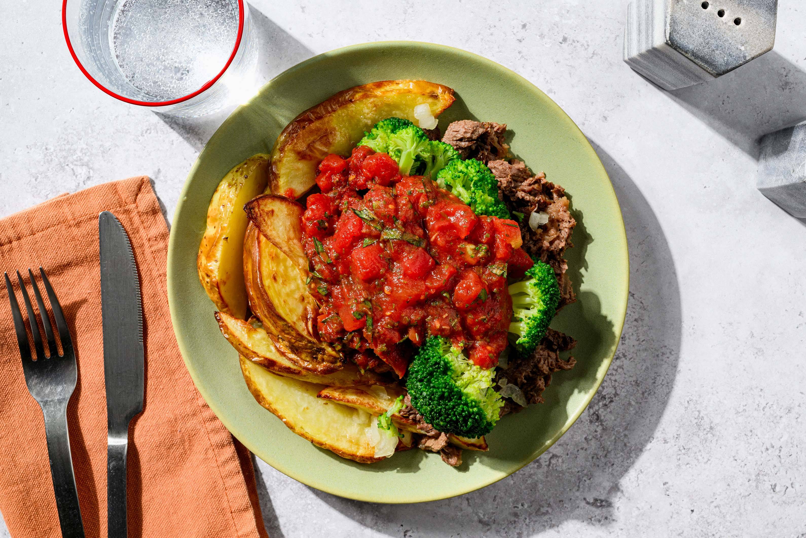 Beef in tomato ragout