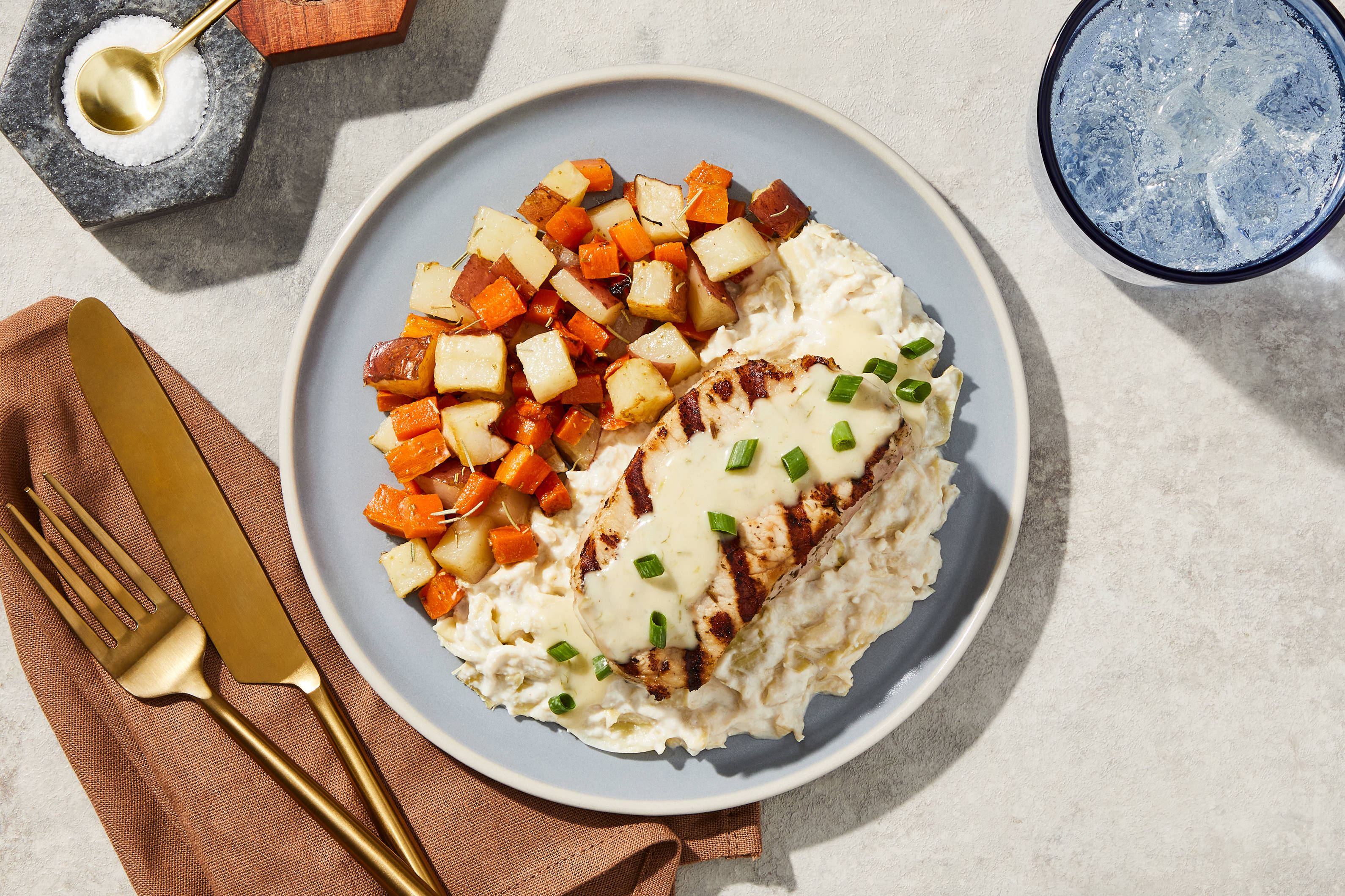 Artichoke & Parmesan Pork Chop