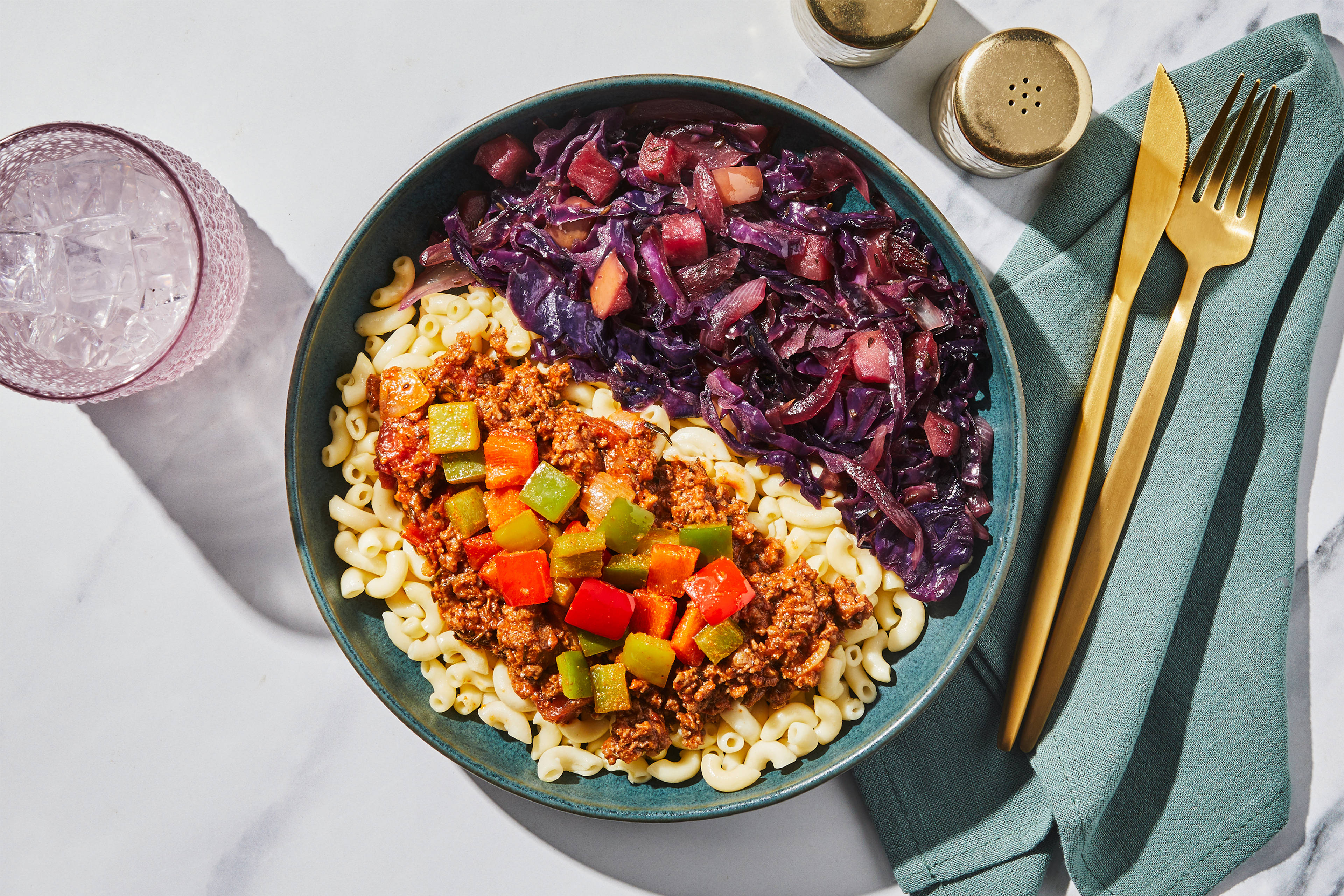 Goulache de bœuf et macaronis