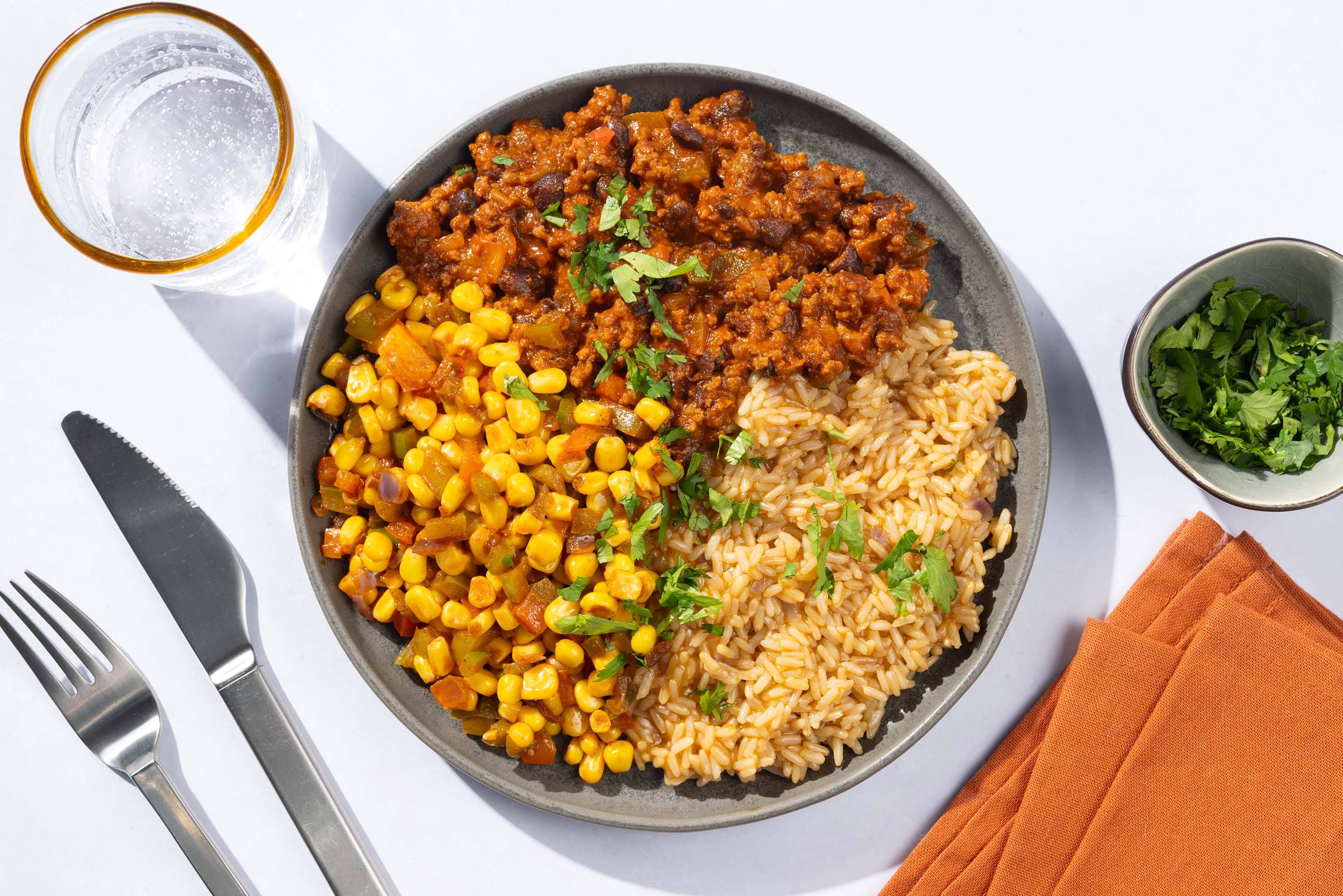 Beef & black bean bowl