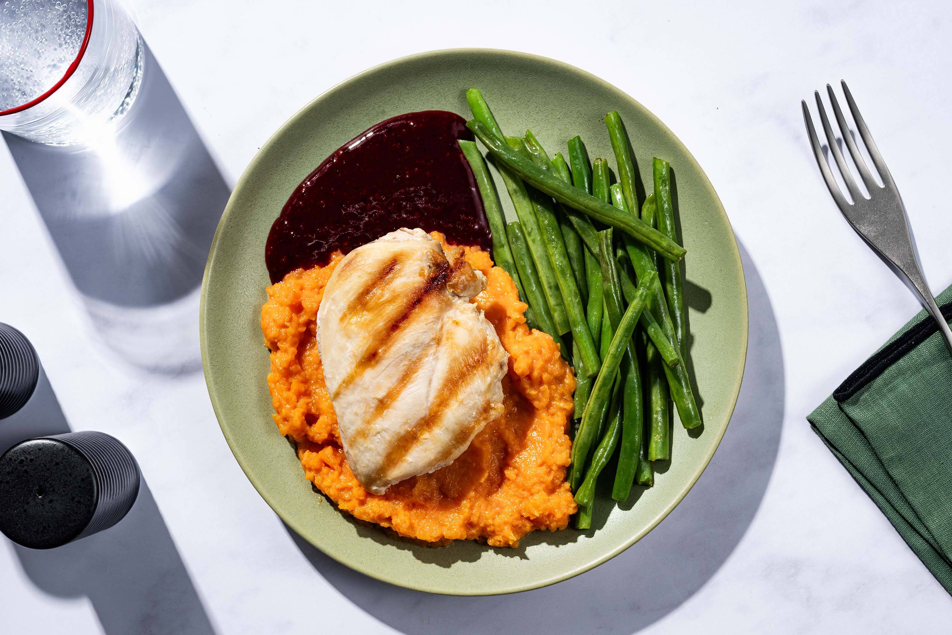 Kipfilet in cranberrysaus