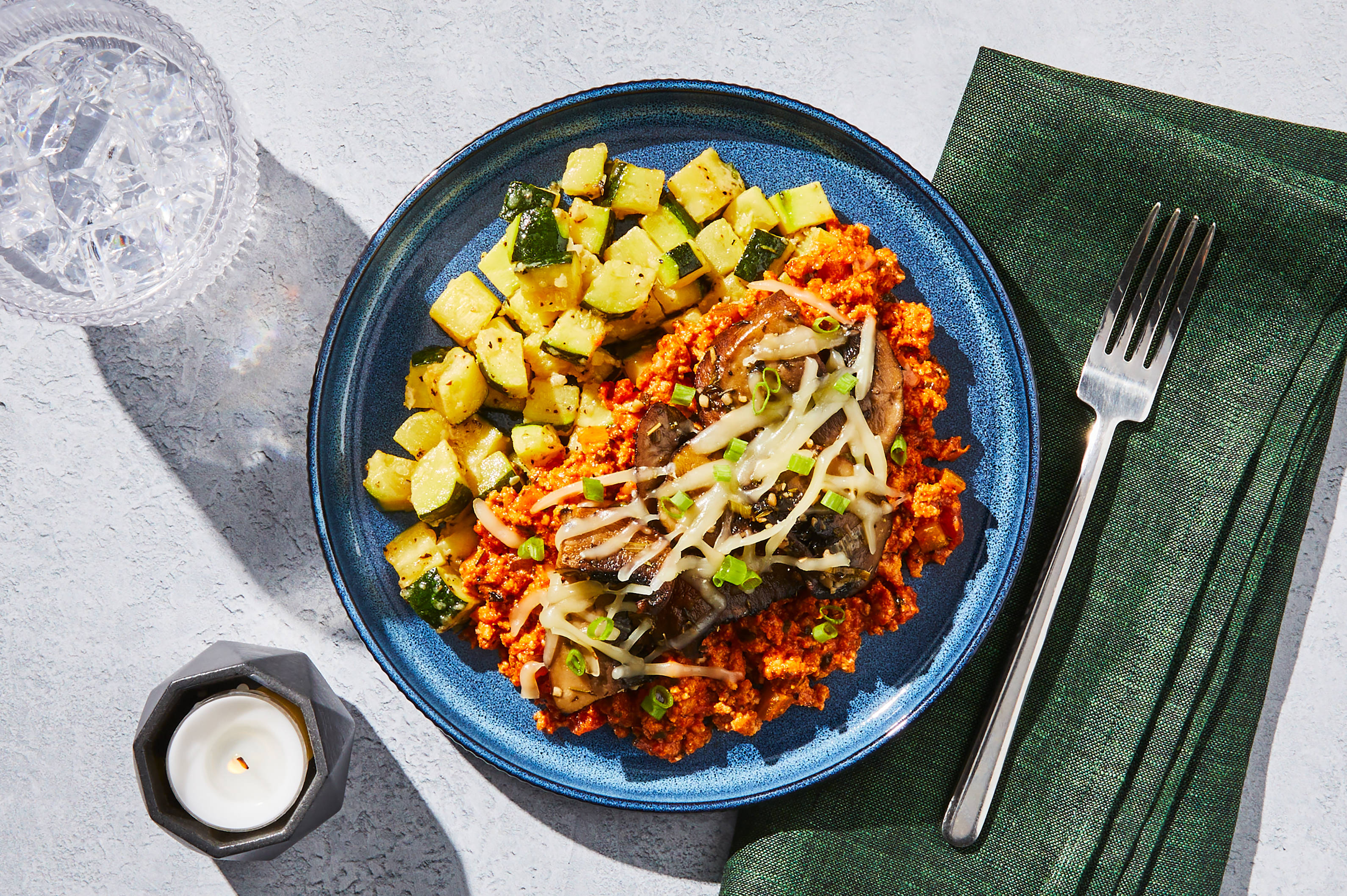 Turkey Bolognese & Roasted Portobellos