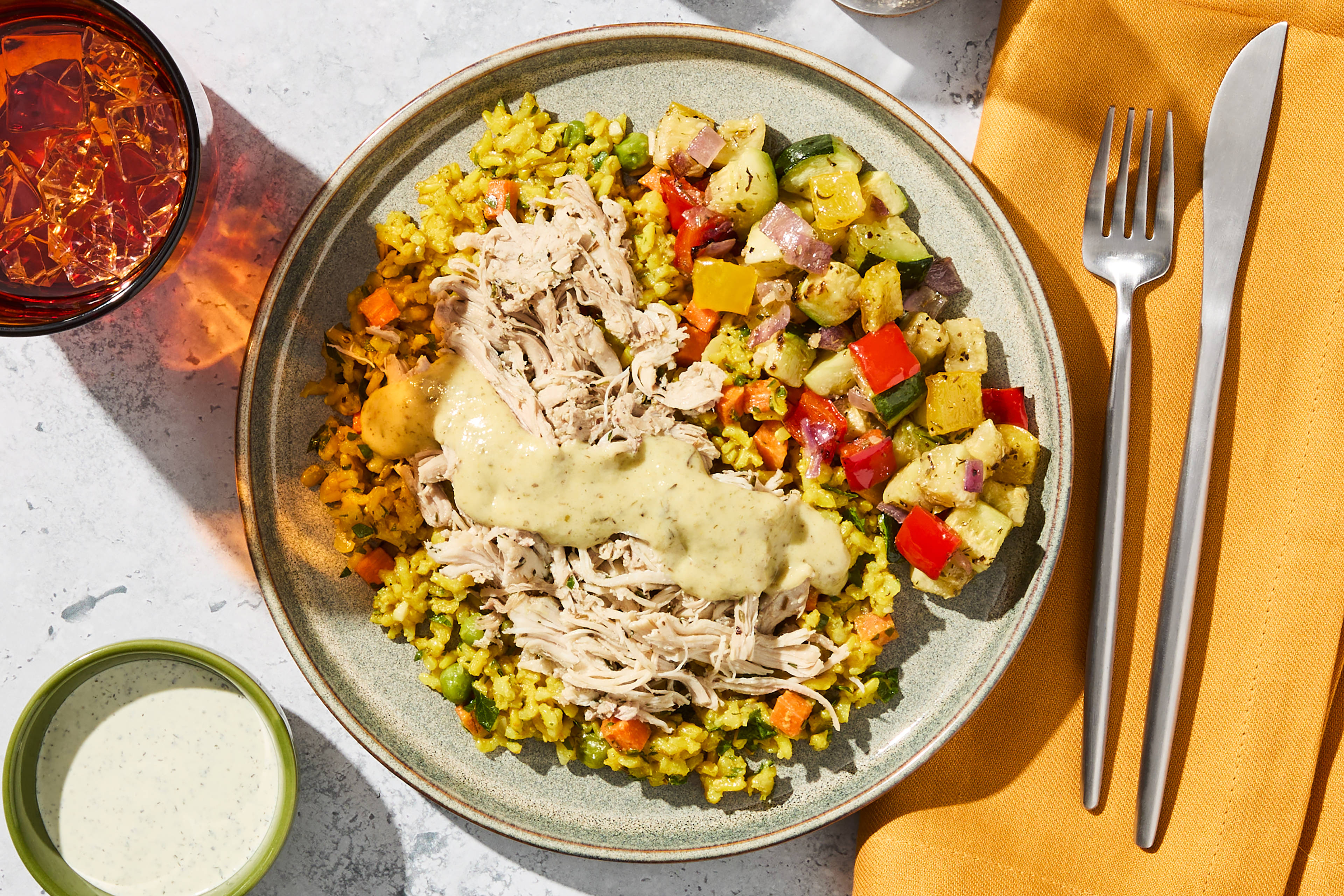 Greek-Style Chicken & Lemon Rice