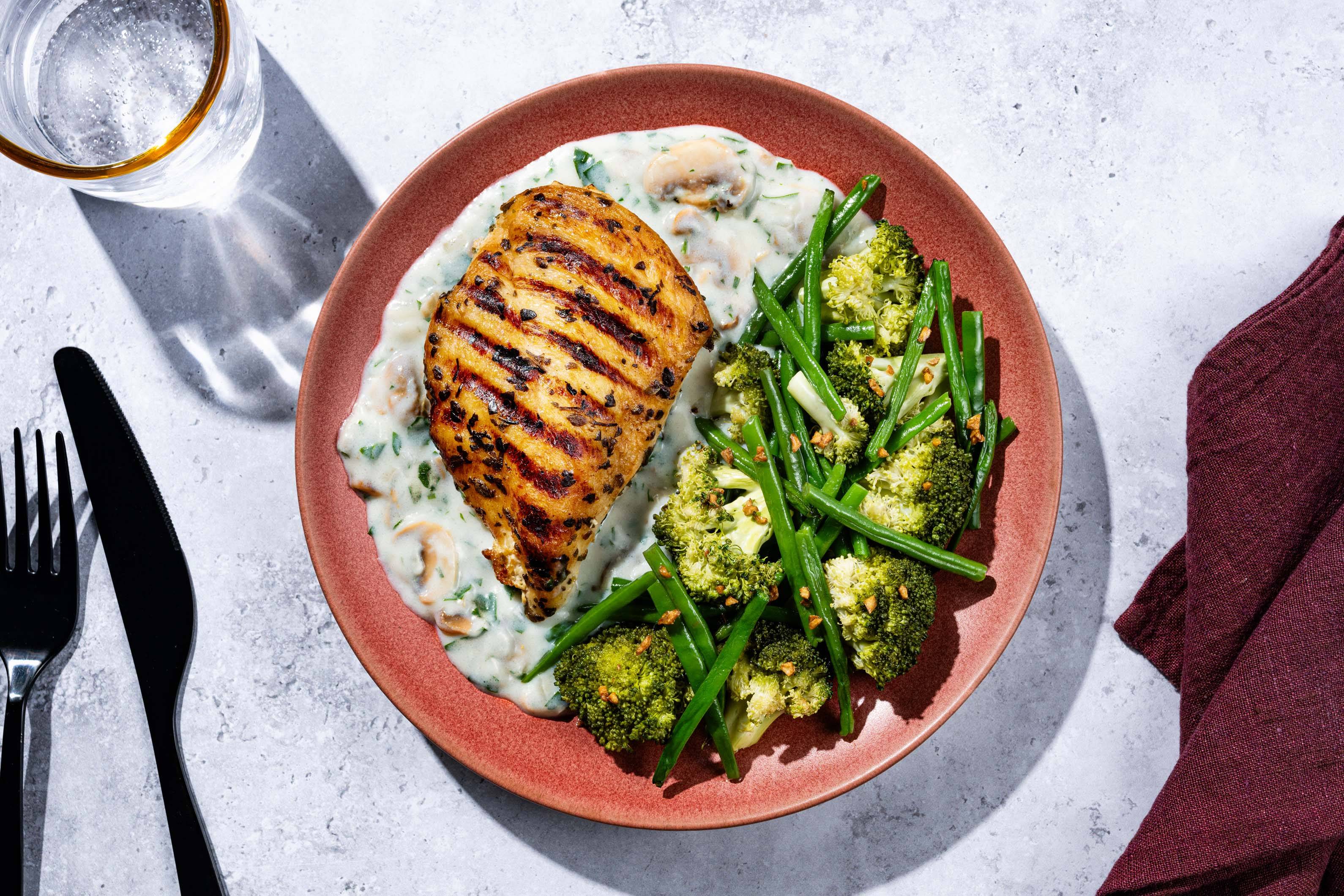 Kyckling i svampsås
