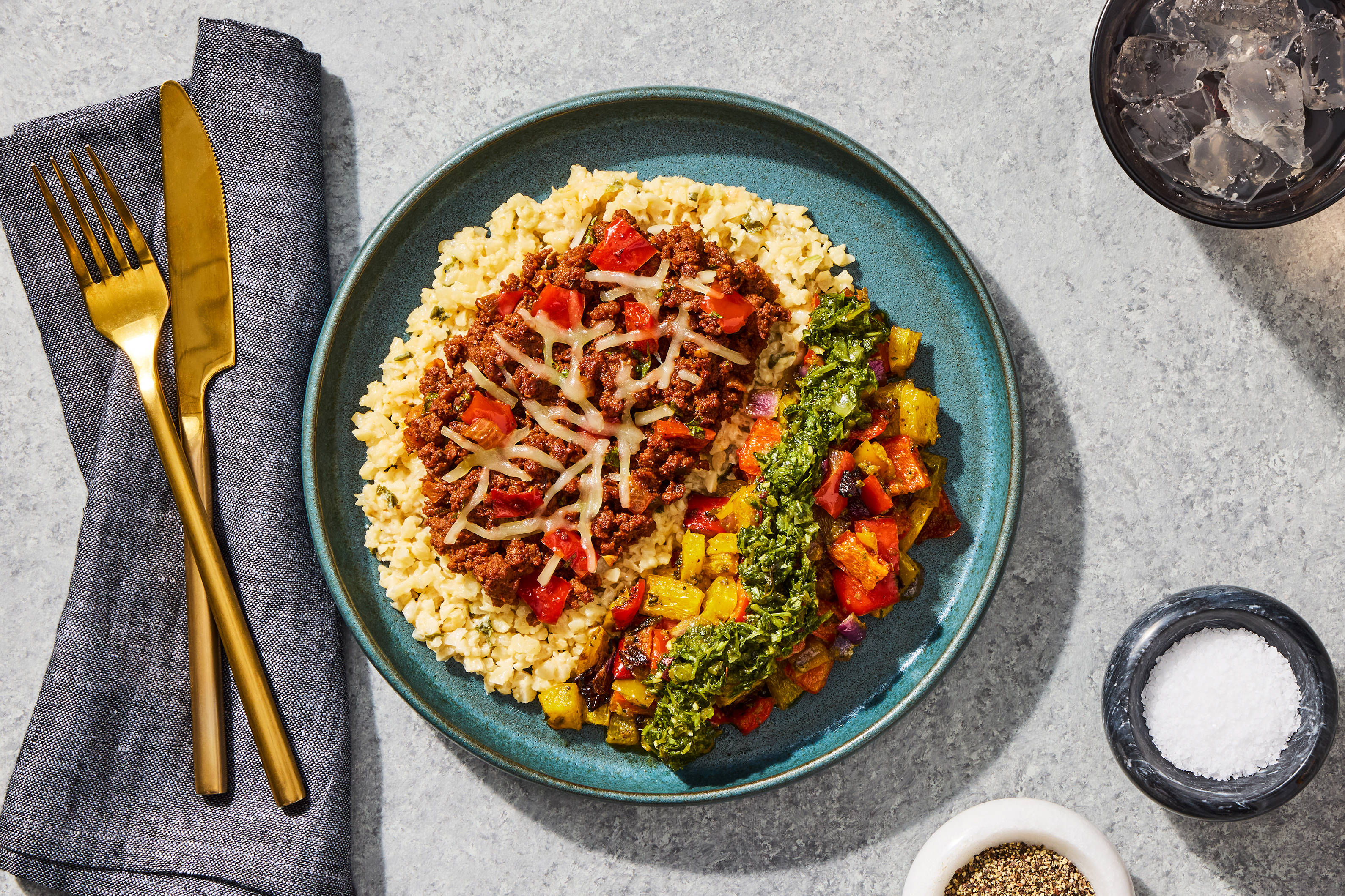 Bol de bœuf haché au chimichurri