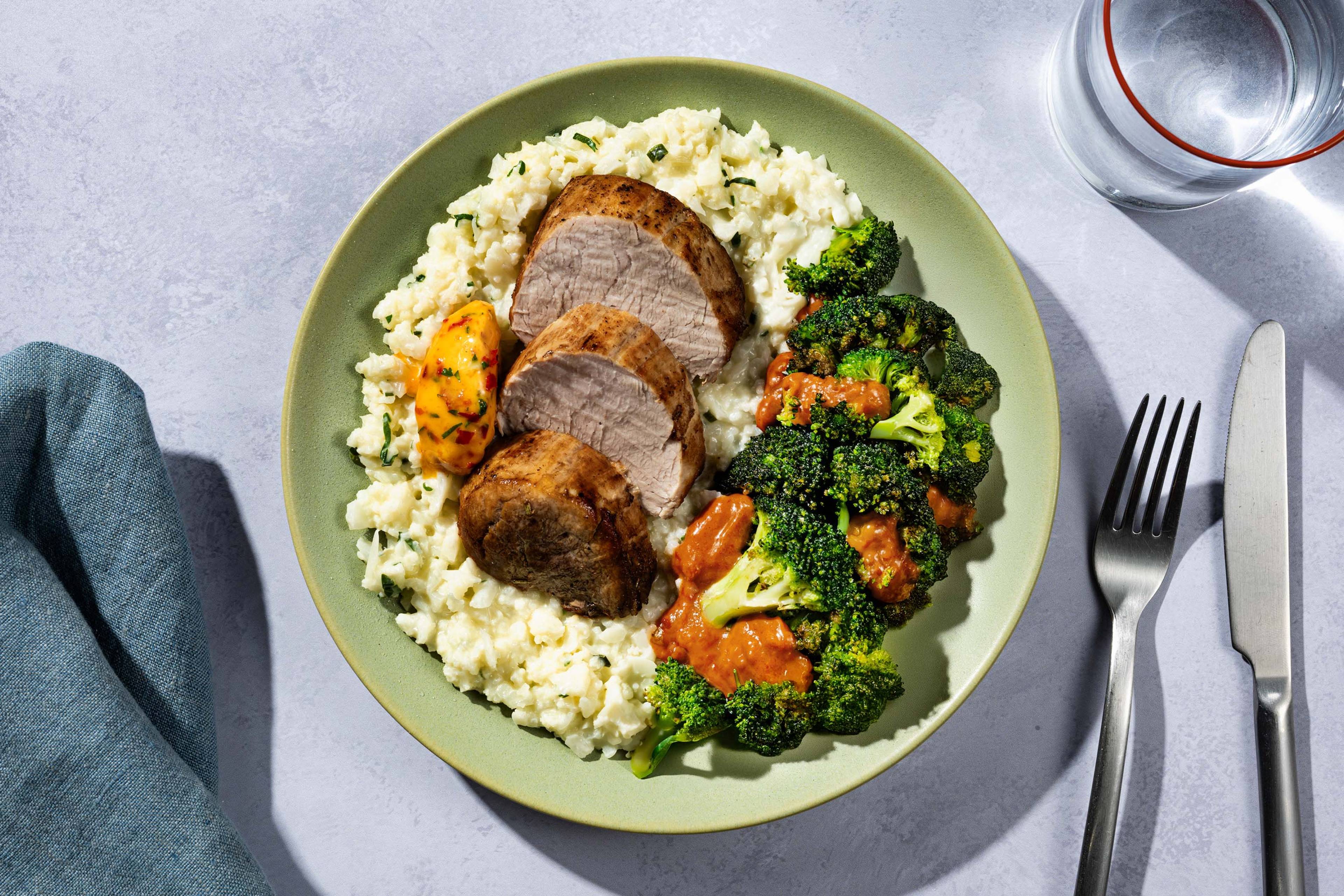 Grillad fläskfilé i tomatsmör