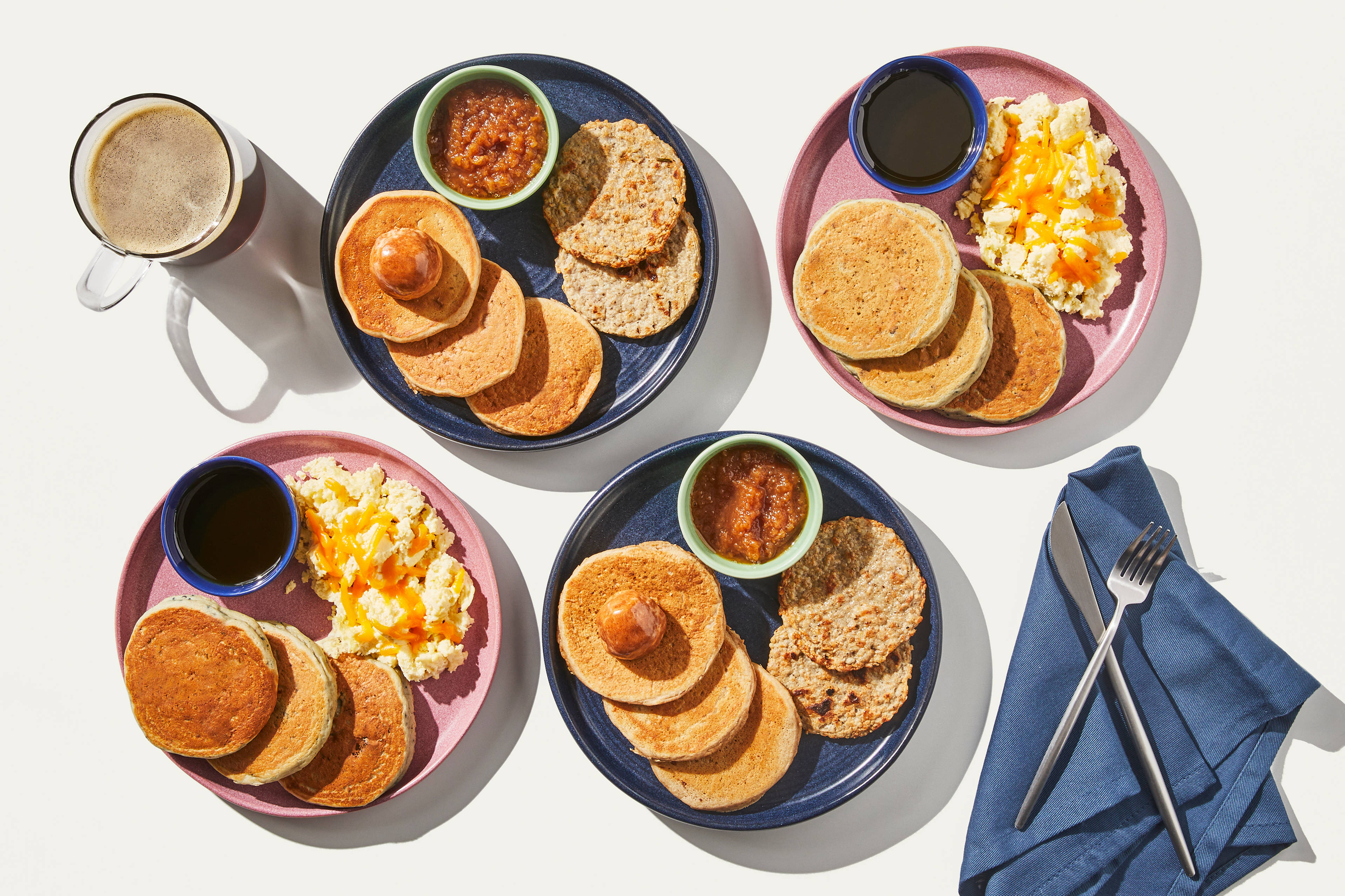 Pancake Bundle - Apple Cinnamon Pancakes & Blueberry Pancakes & Cheddar Scrambled Eggs