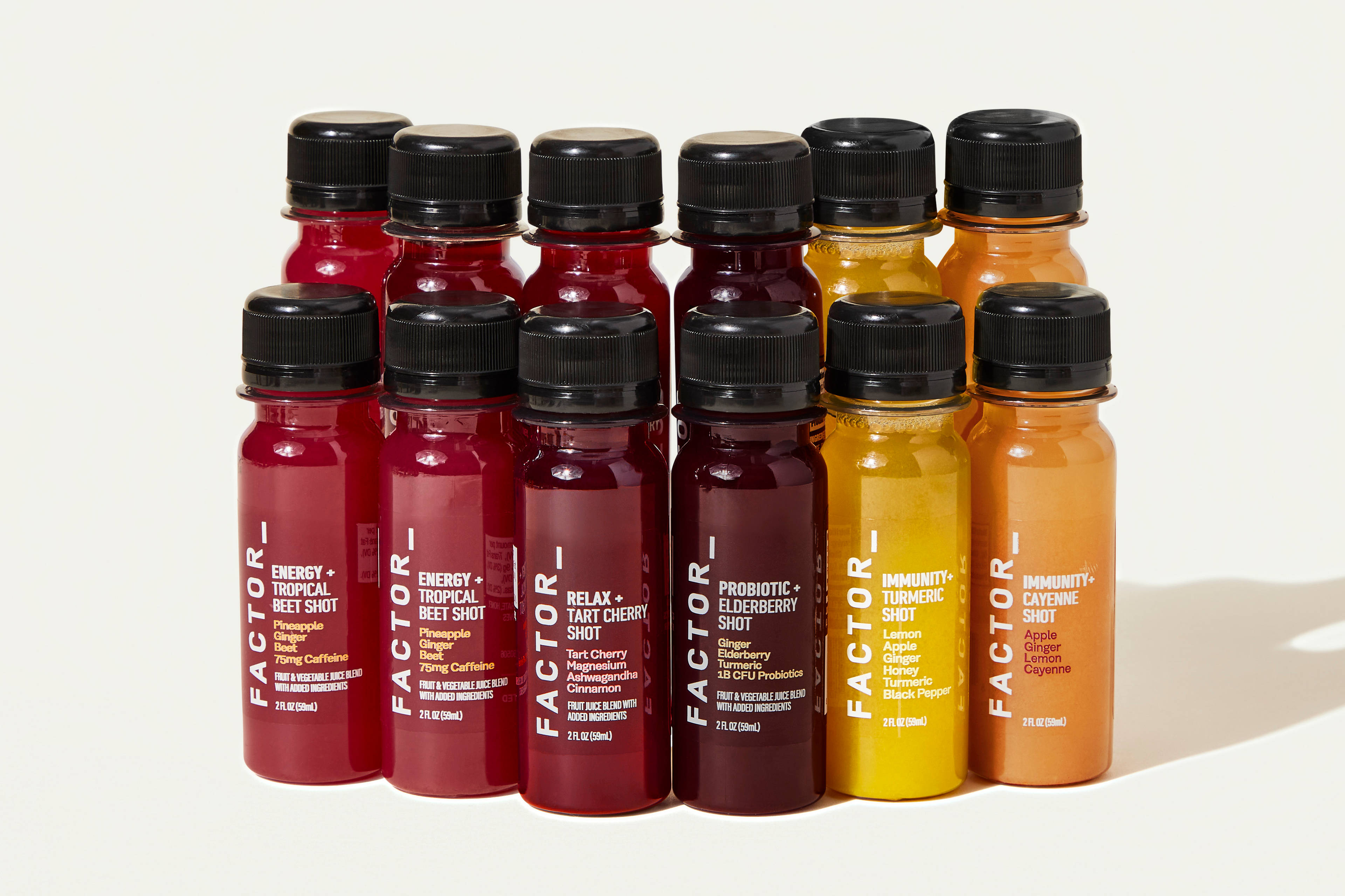 Immunity & Probiotic + Energy & Relax Wellness Shot Variety Pack Bundle 